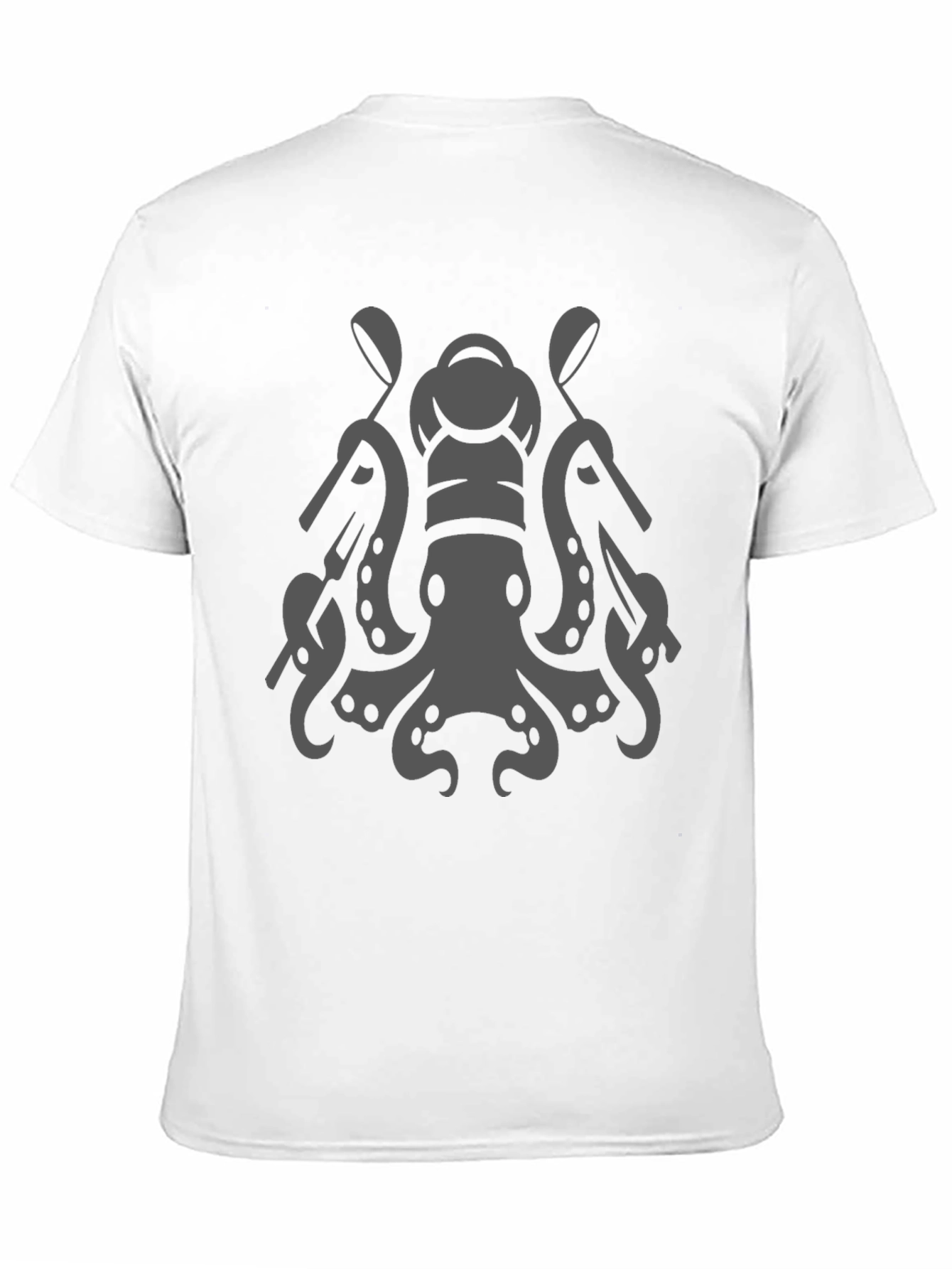 Chef Octopus Graphic Tee - Black Cotton Blend
