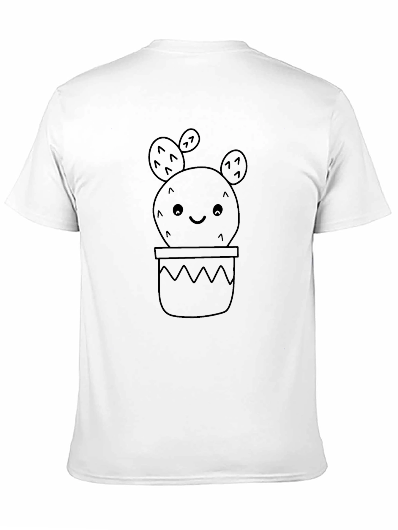 Cute Cactus Tee - Black Cotton Graphic T-Shirt