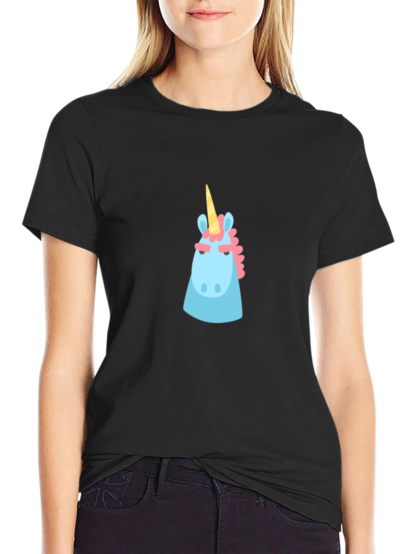 Unicorn Graphic Black T-Shirt