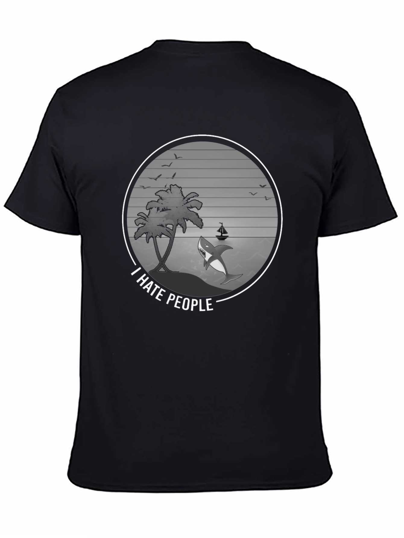 I Hate People Shark Graphic Tee - Beach Vibes