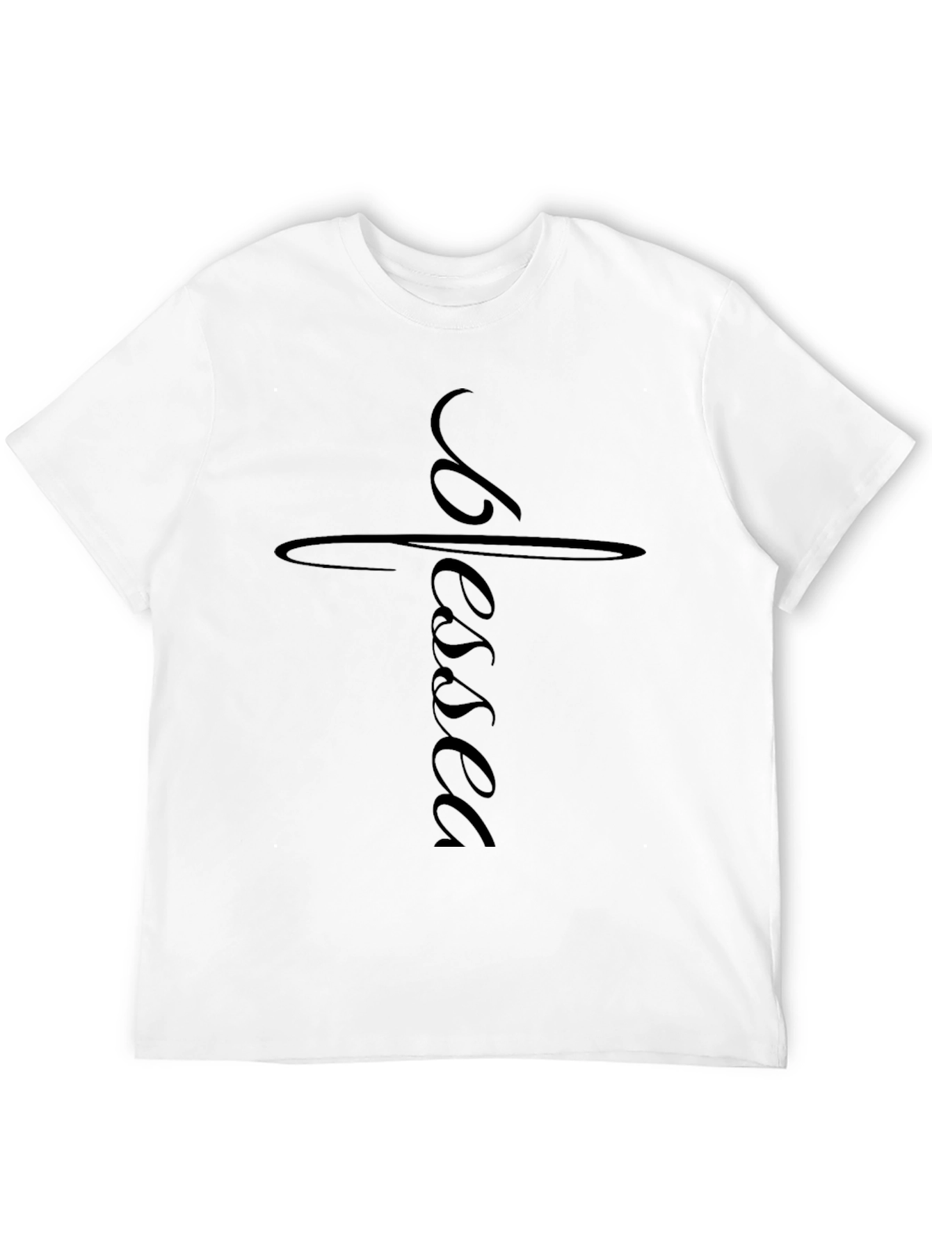 Blessed Cross Graphic Tee - Black