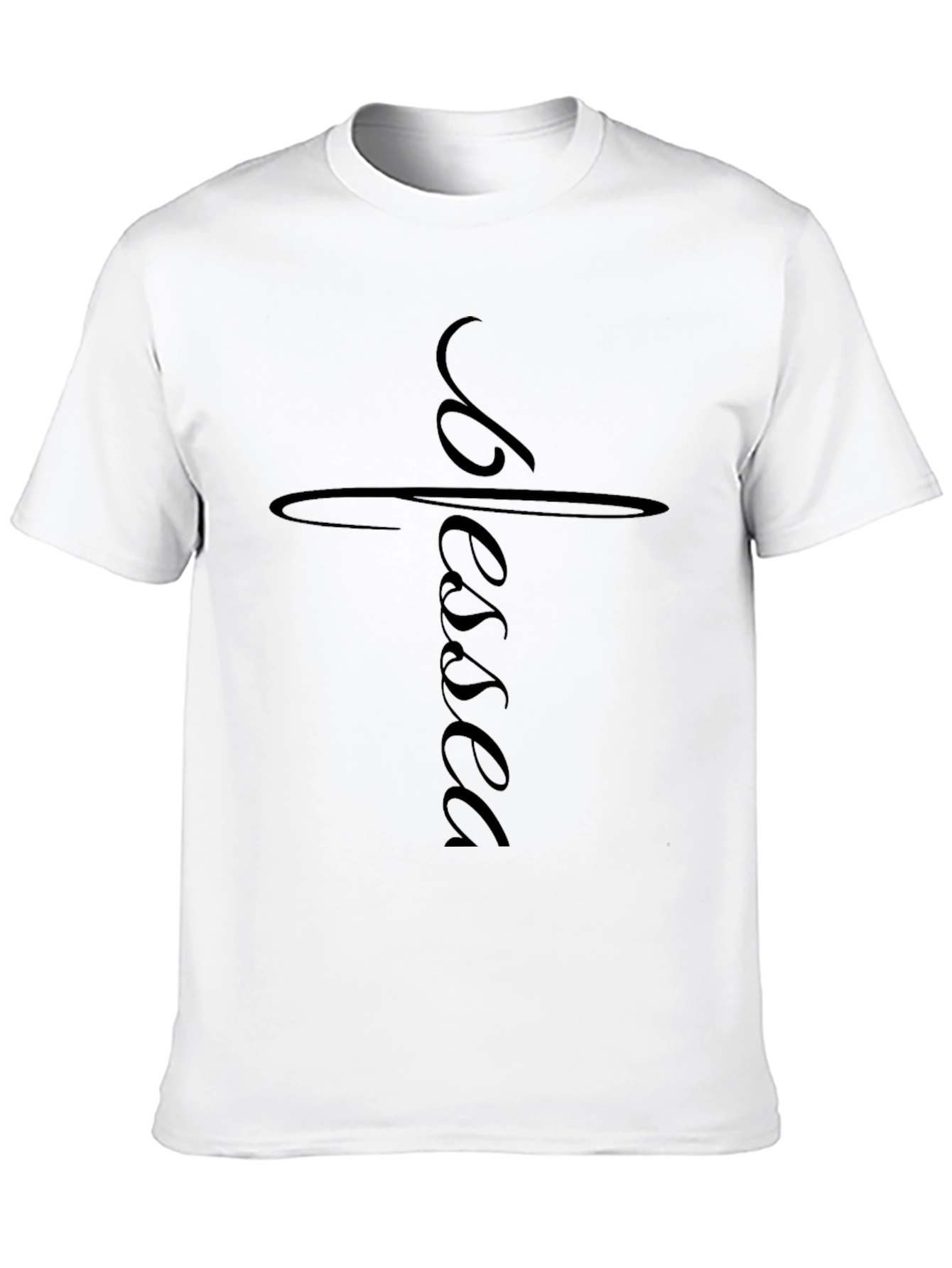 Blessed Cross Graphic Tee - Black