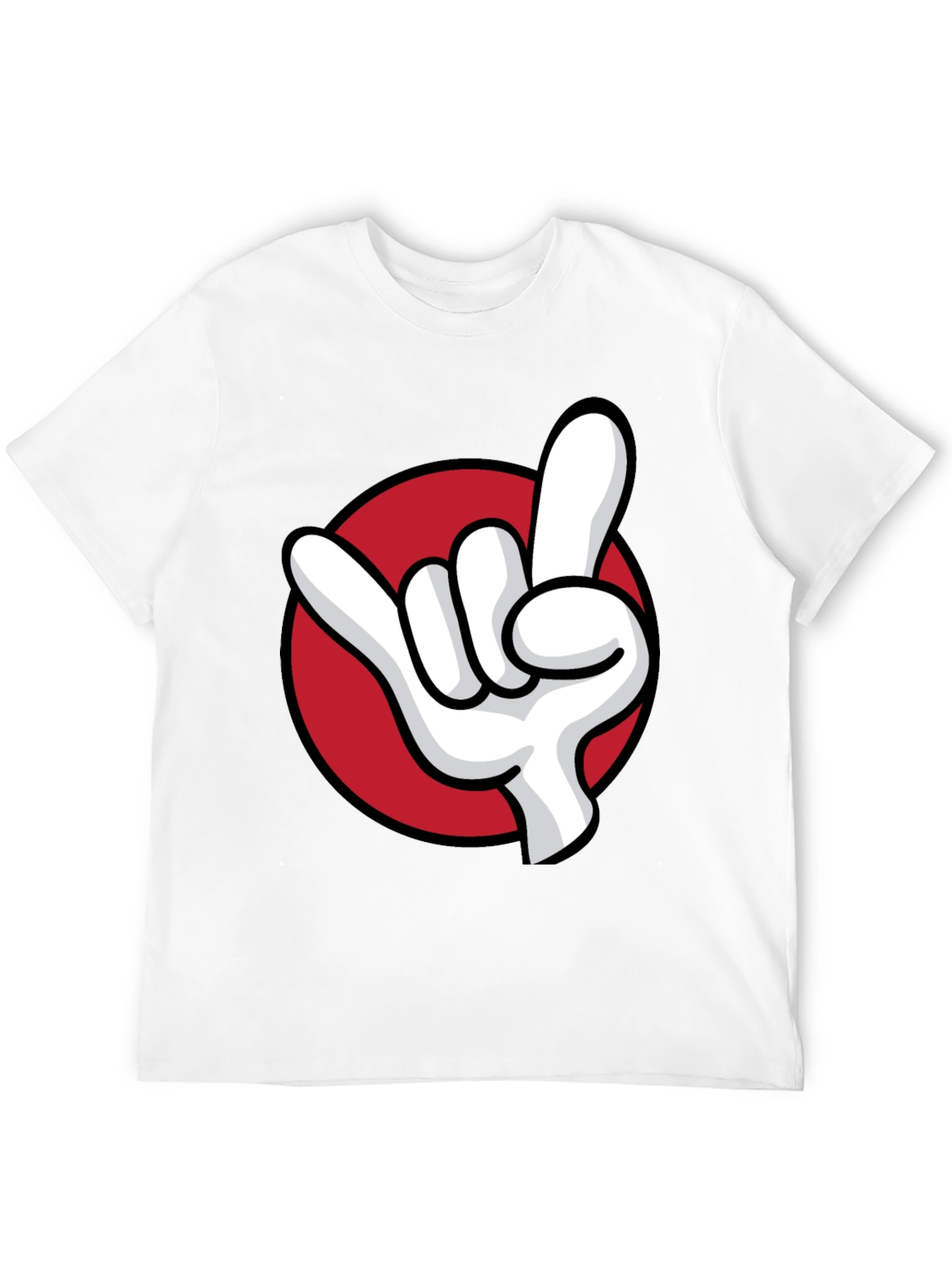 Rock On Hand Graphic Tee - Black Cotton T-Shirt