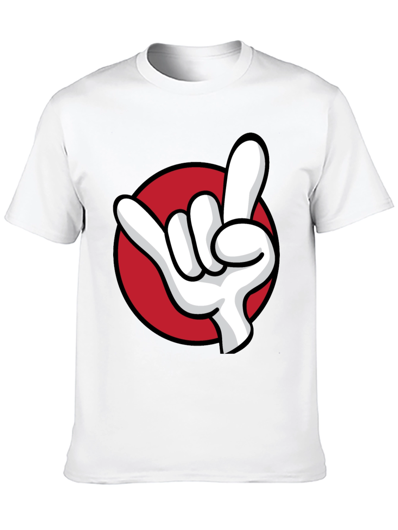 Rock On Hand Graphic Tee - Black Cotton T-Shirt