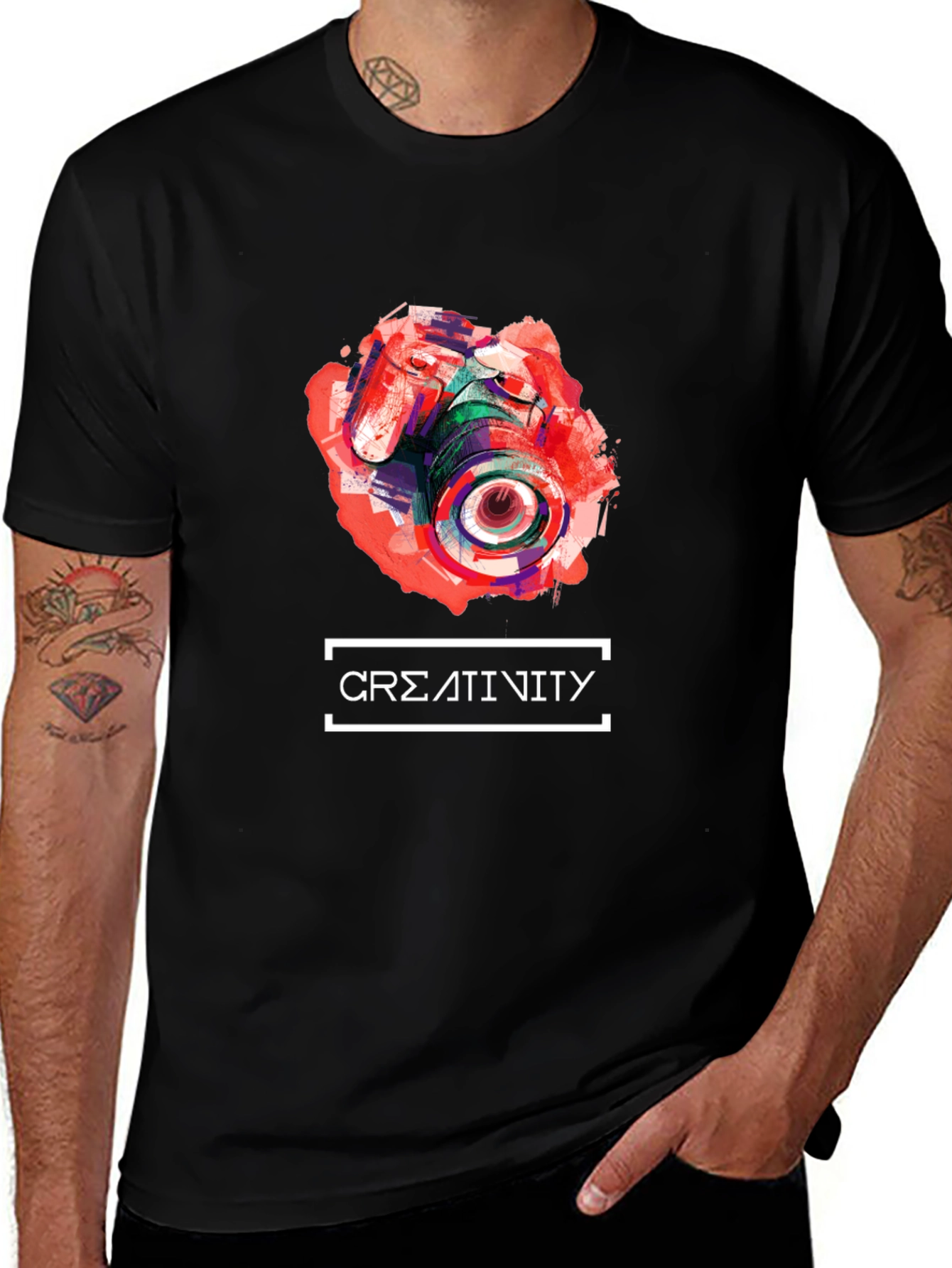 Abstract Camera Creativity T-Shirt - Unique Design
