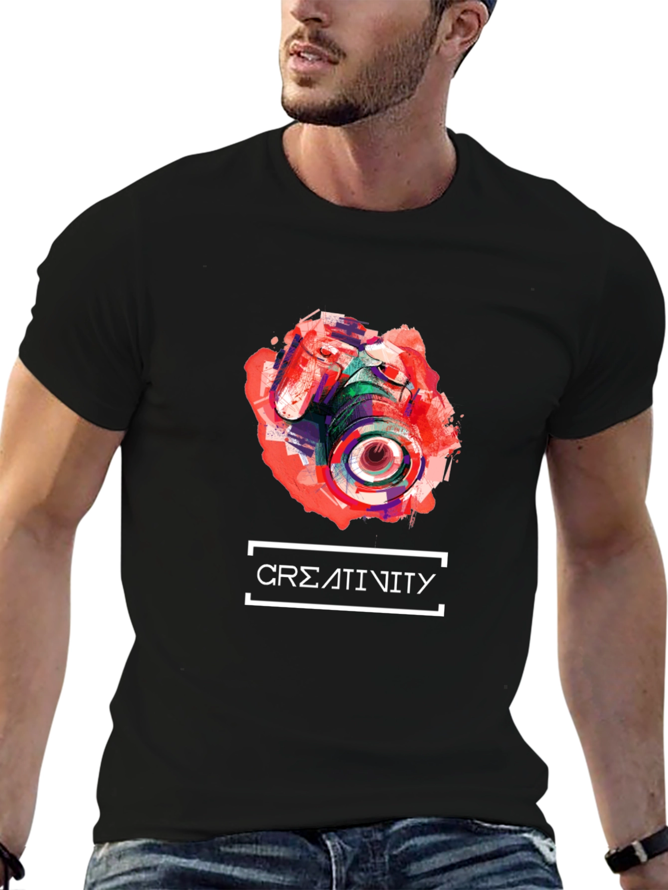 Abstract Camera Creativity T-Shirt - Unique Design
