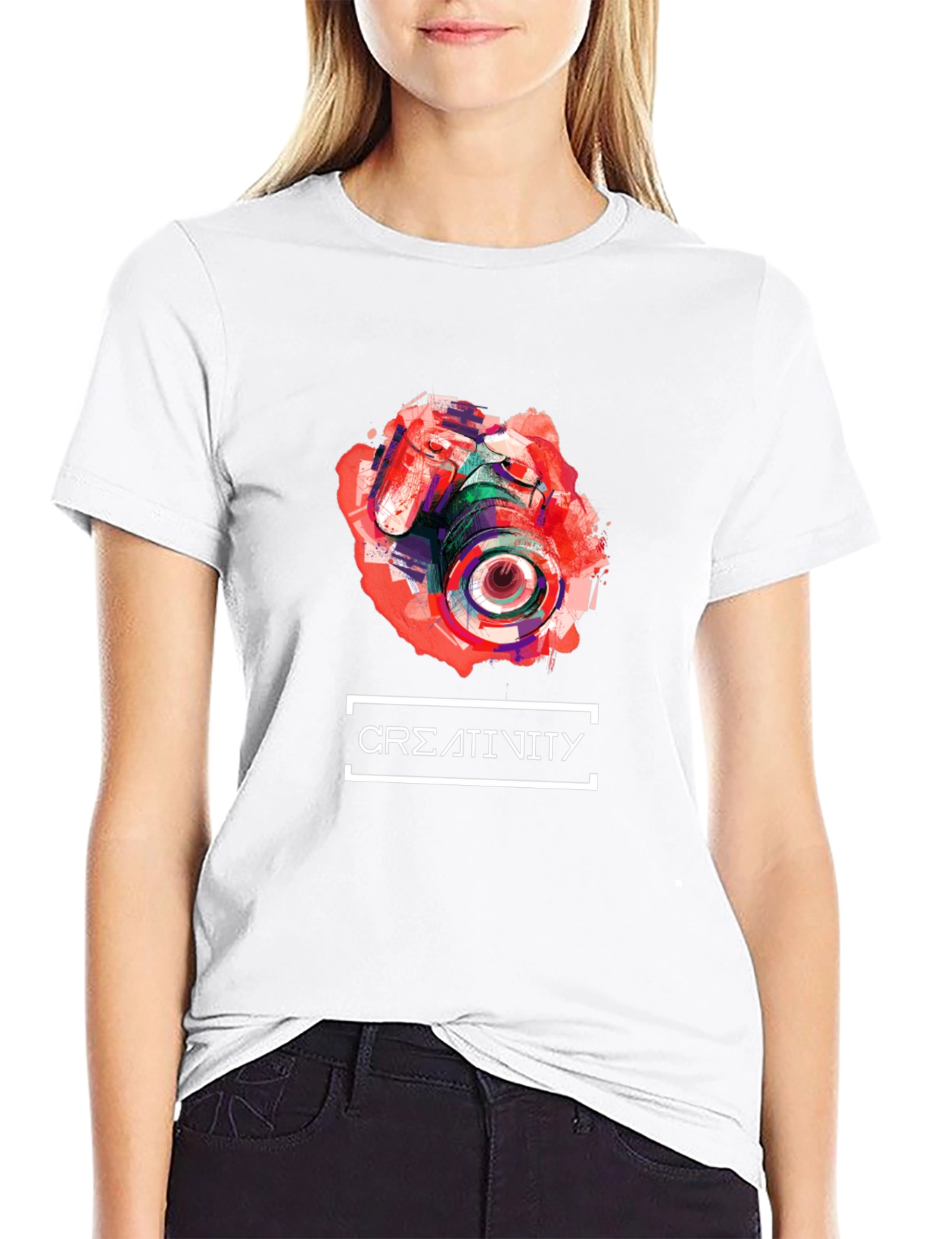Abstract Camera Creativity T-Shirt - Unique Design