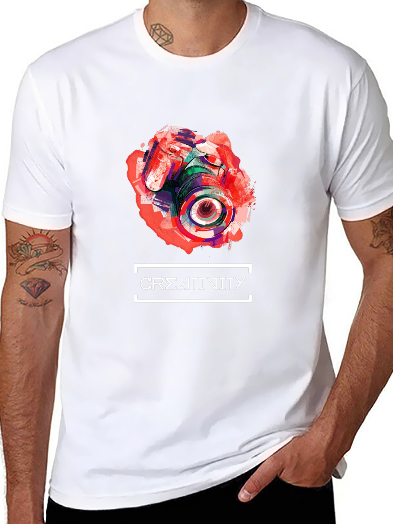 Abstract Camera Creativity T-Shirt - Unique Design