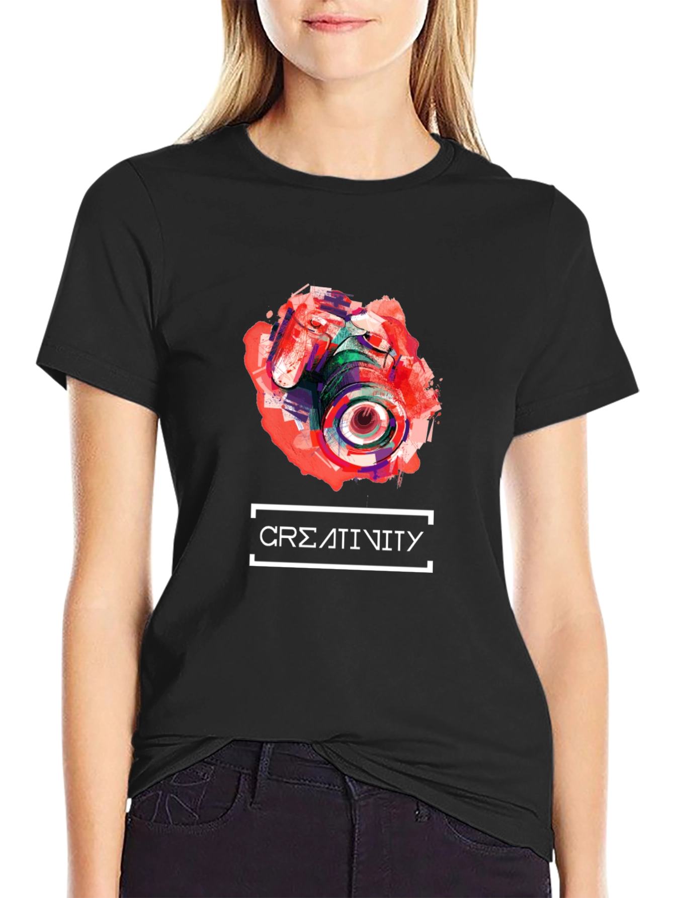 Abstract Camera Creativity T-Shirt - Unique Design