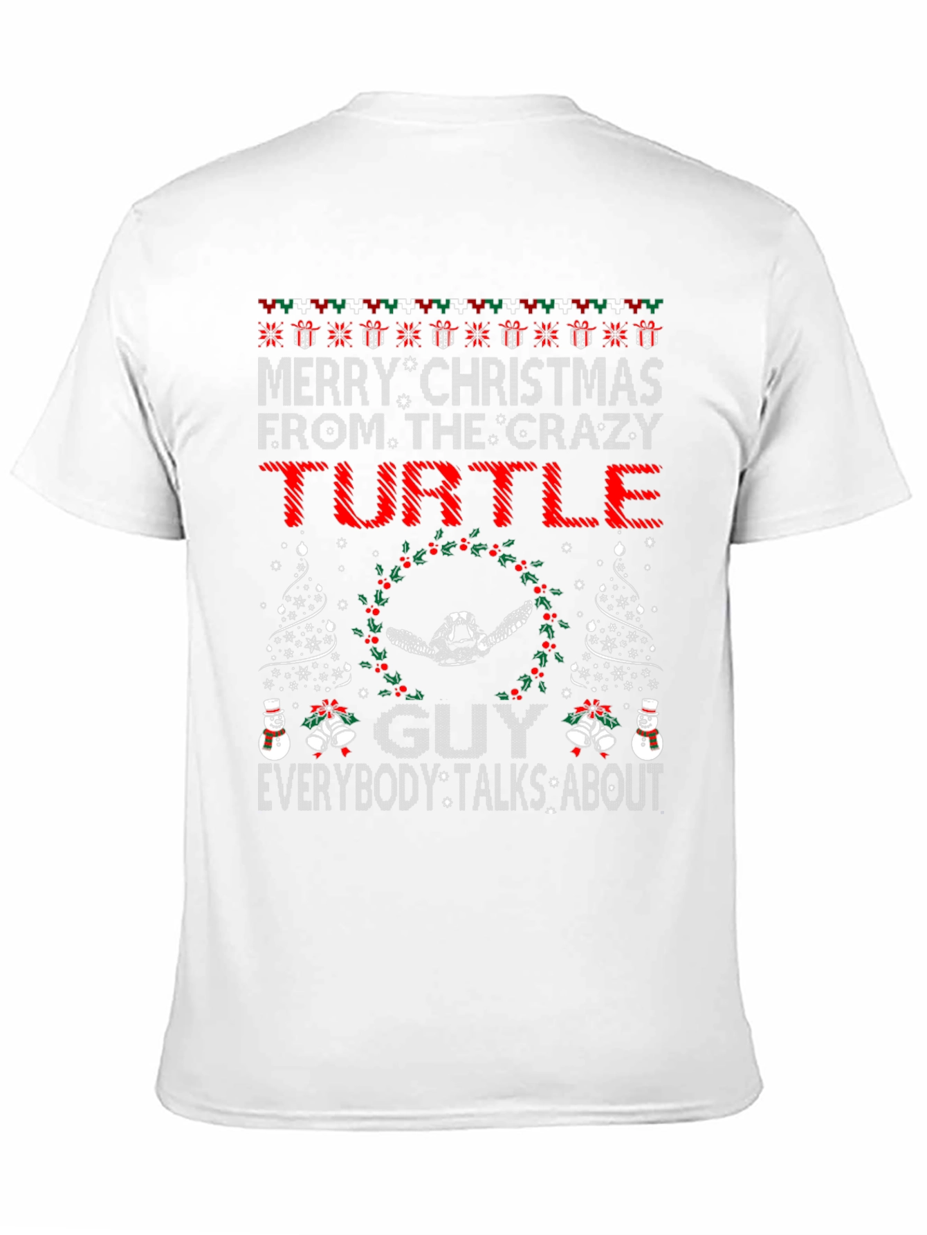 Crazy Turtle Guy Christmas T-Shirt