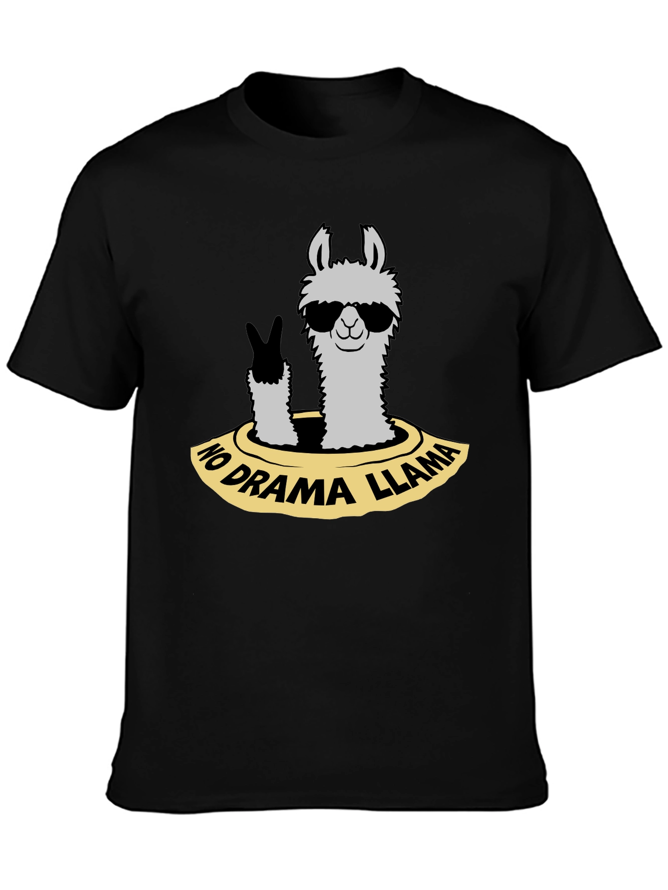 No Drama Llama T-Shirt - Cool Animal Graphic Tee