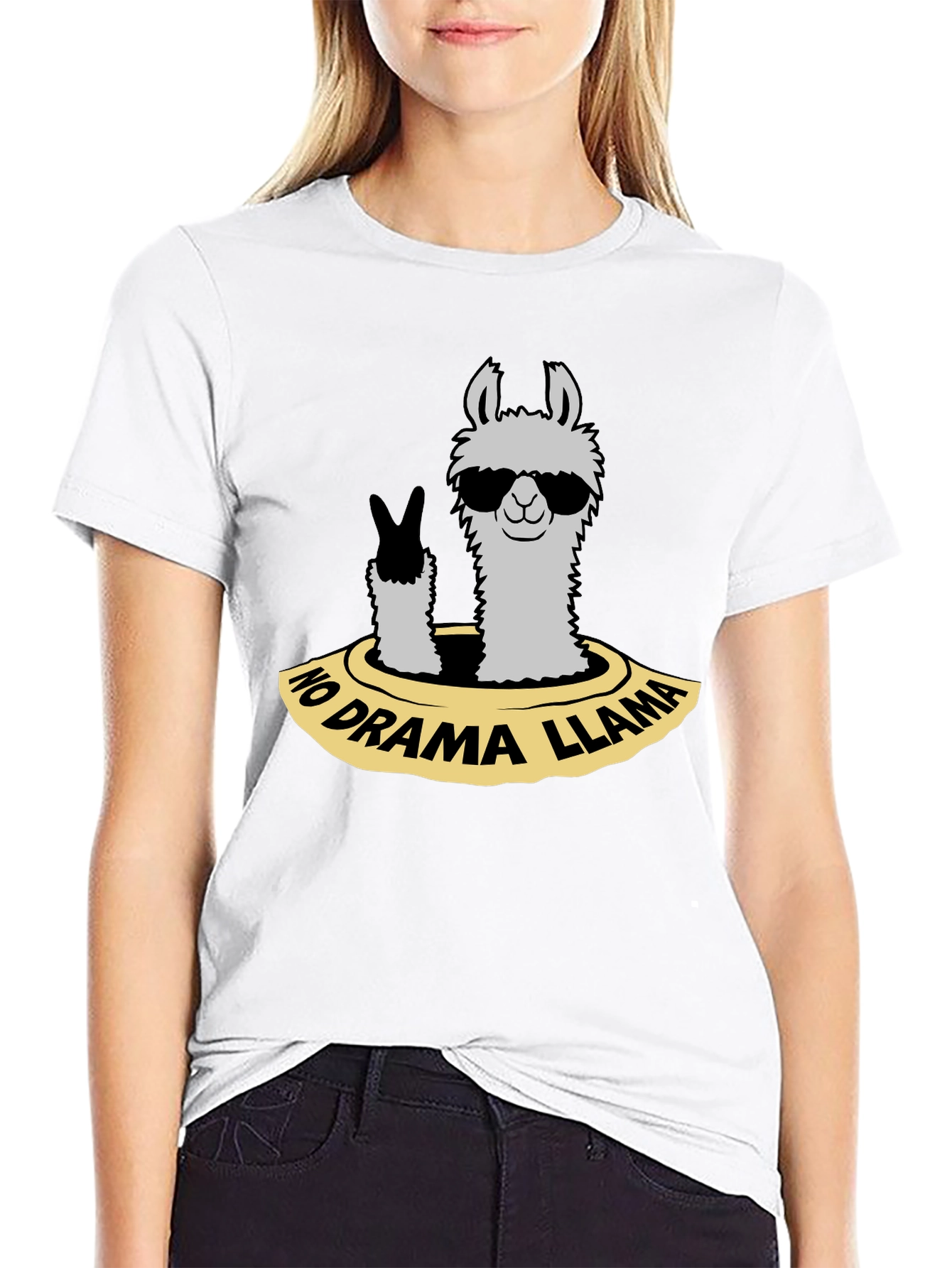 No Drama Llama T-Shirt - Cool Animal Graphic Tee