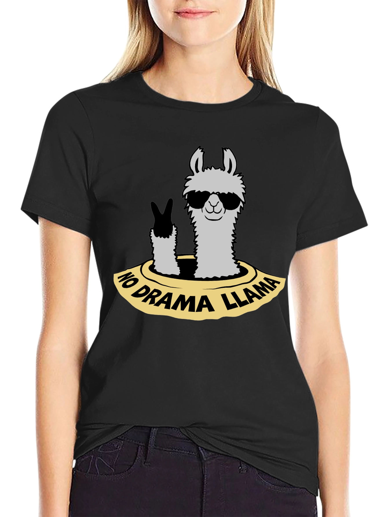 No Drama Llama T-Shirt - Cool Animal Graphic Tee