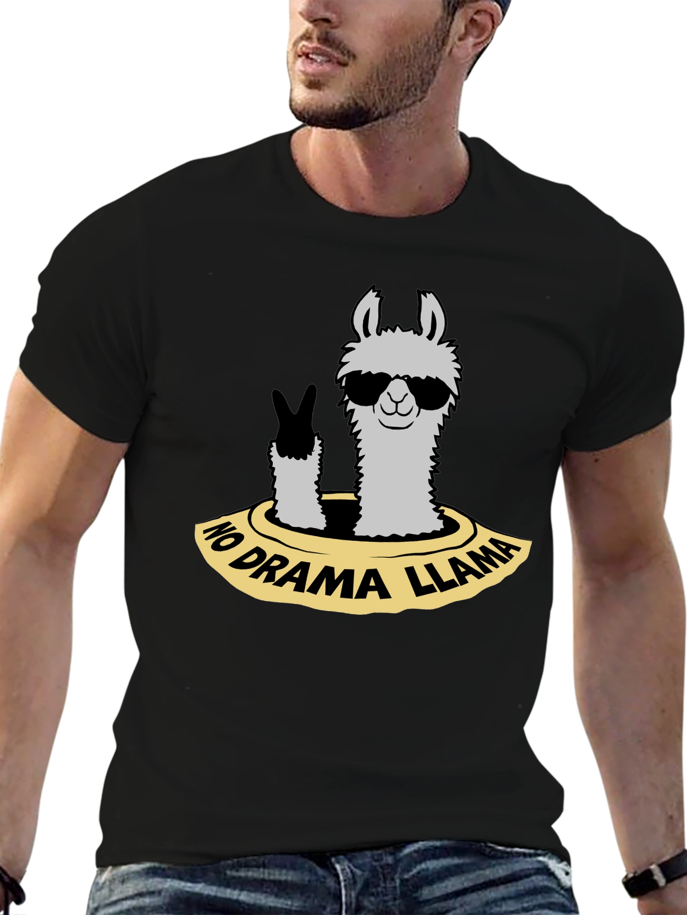 No Drama Llama T-Shirt - Cool Animal Graphic Tee