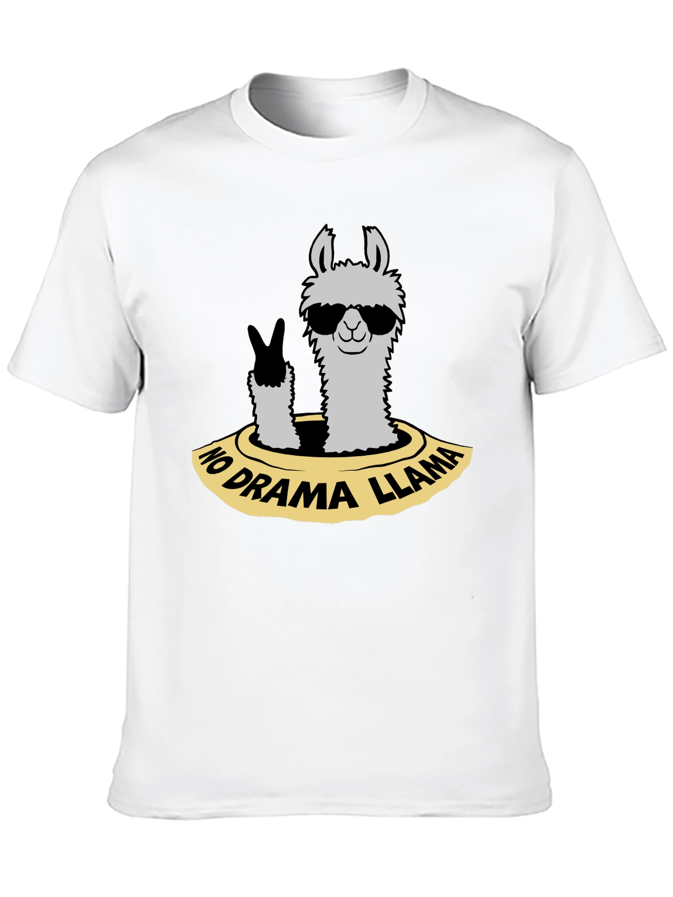 No Drama Llama T-Shirt - Cool Animal Graphic Tee