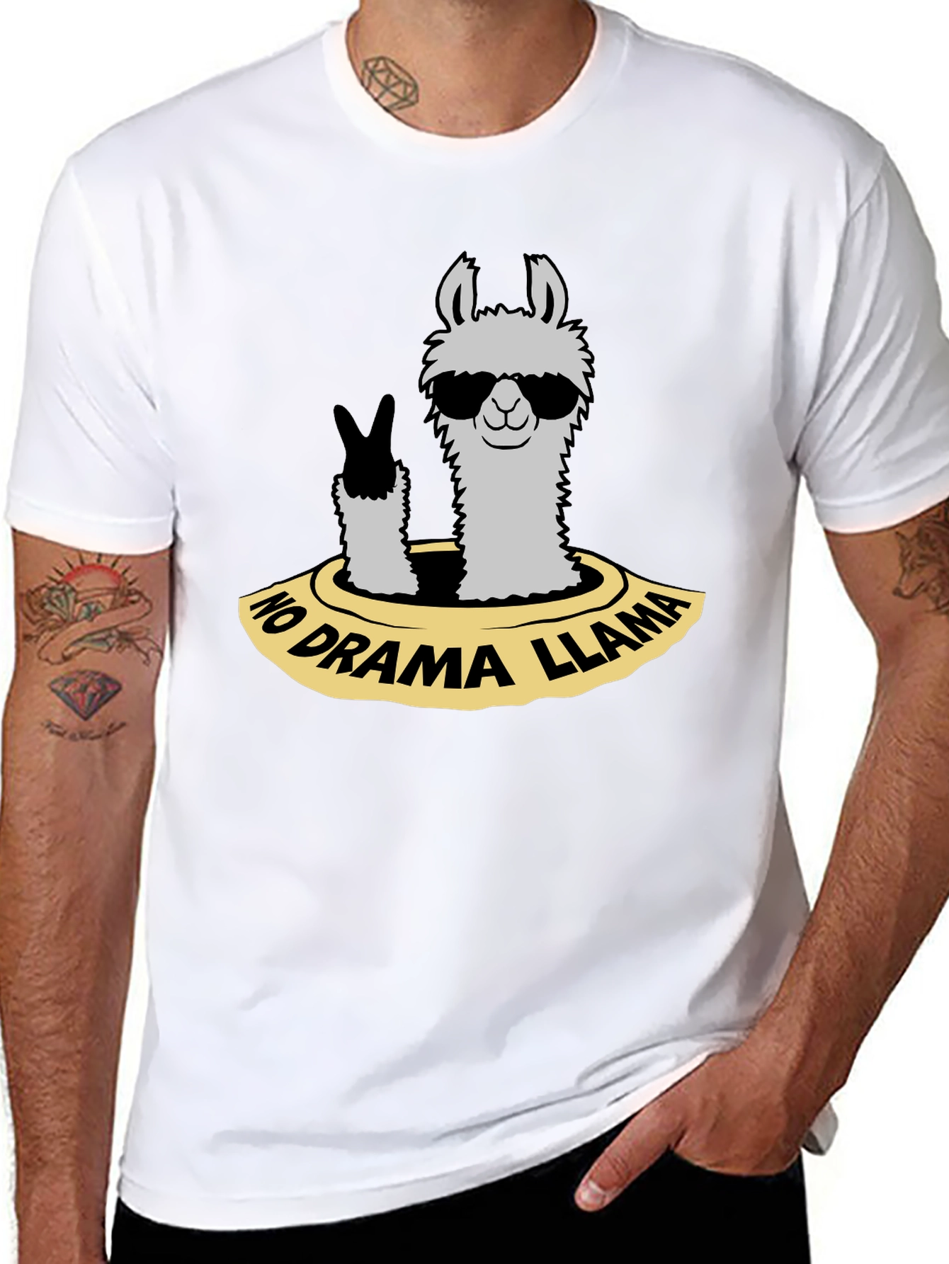 No Drama Llama T-Shirt - Cool Animal Graphic Tee