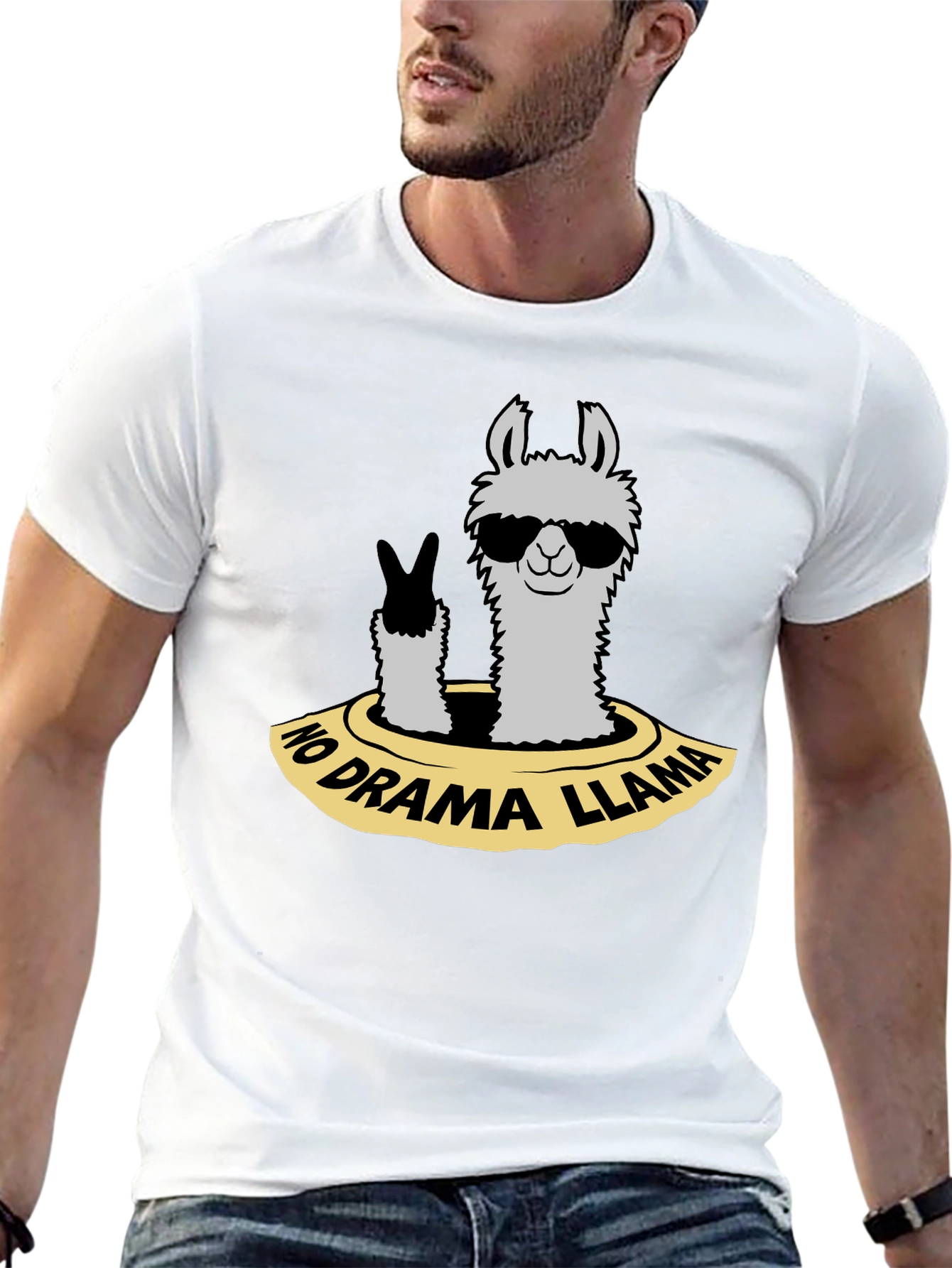 No Drama Llama T-Shirt - Cool Animal Graphic Tee