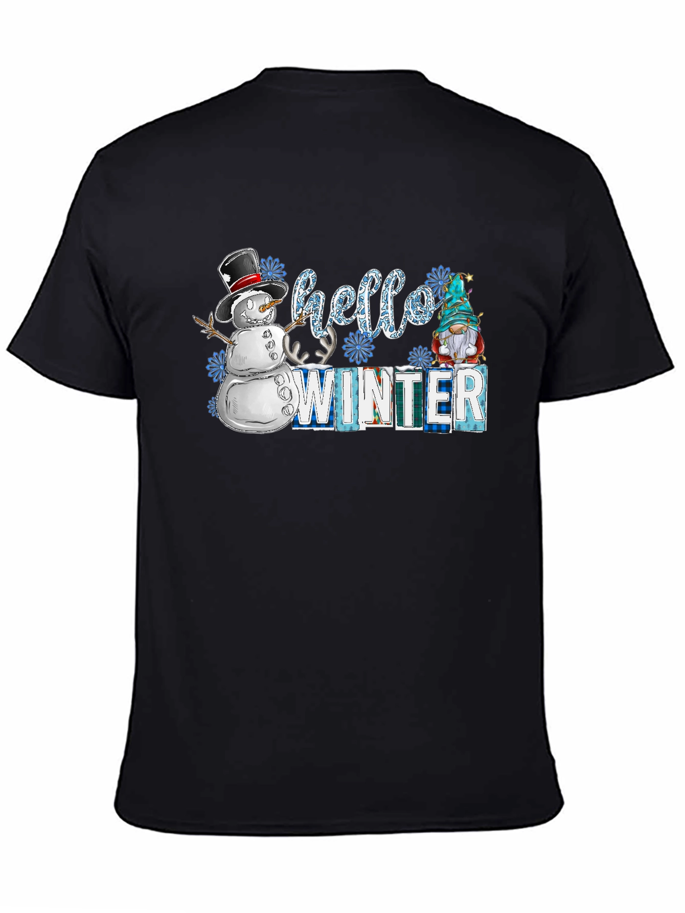 Hello Winter T-Shirt: Snowman & Gnome