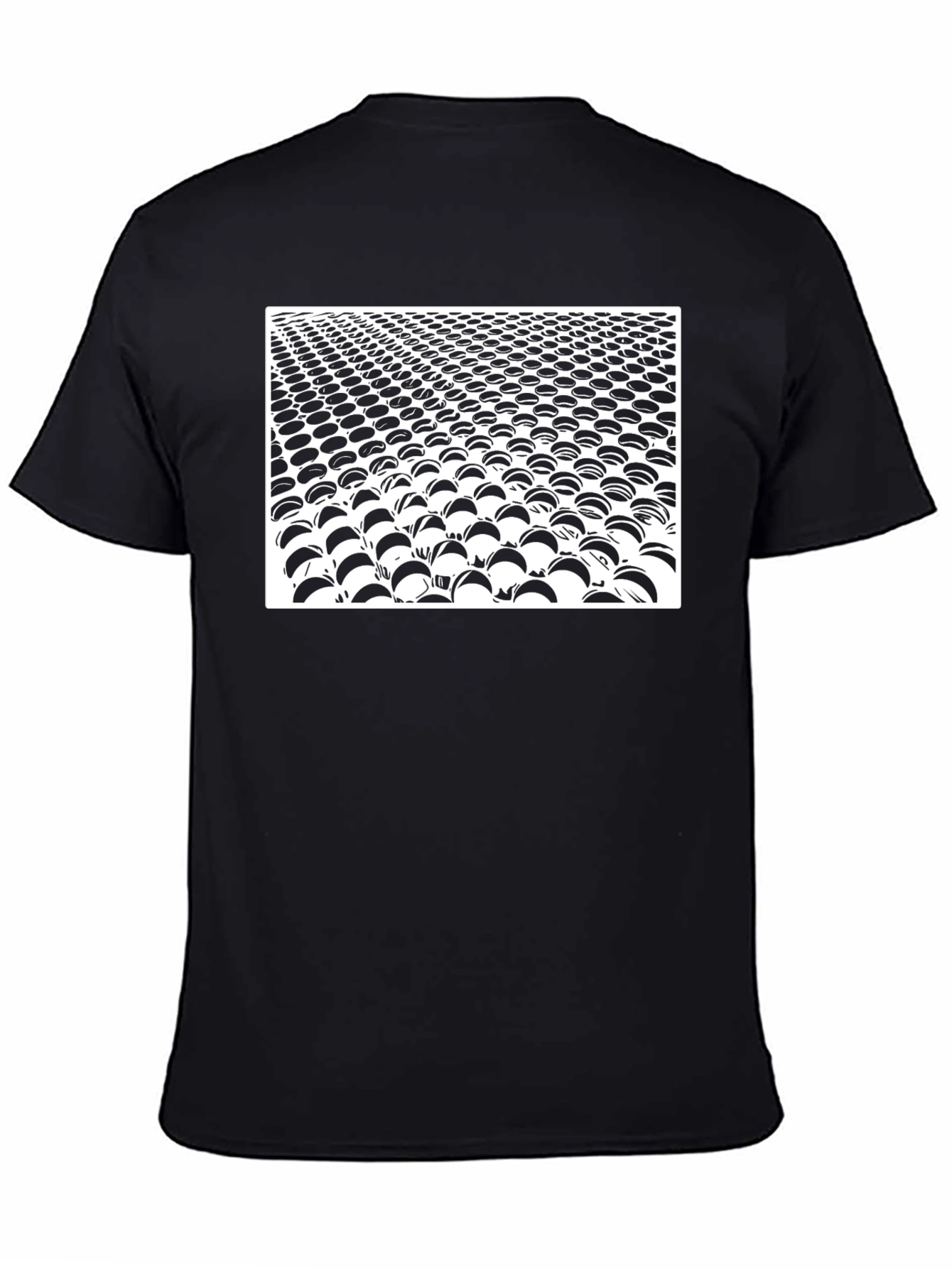 Abstract Black Crew Neck T-Shirt