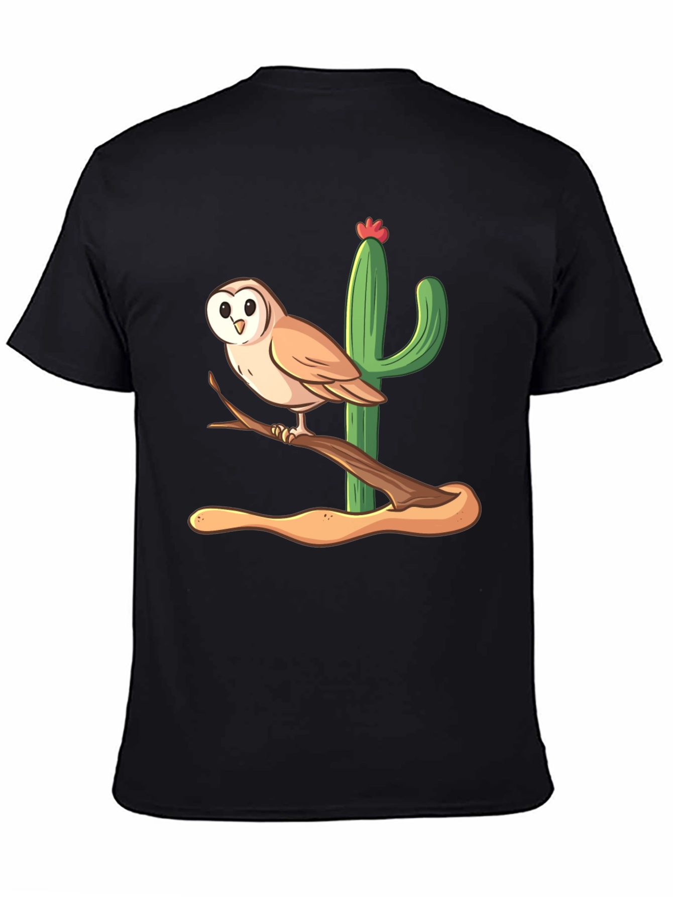 Owl & Cactus Graphic Tee - Desert Style Shirt