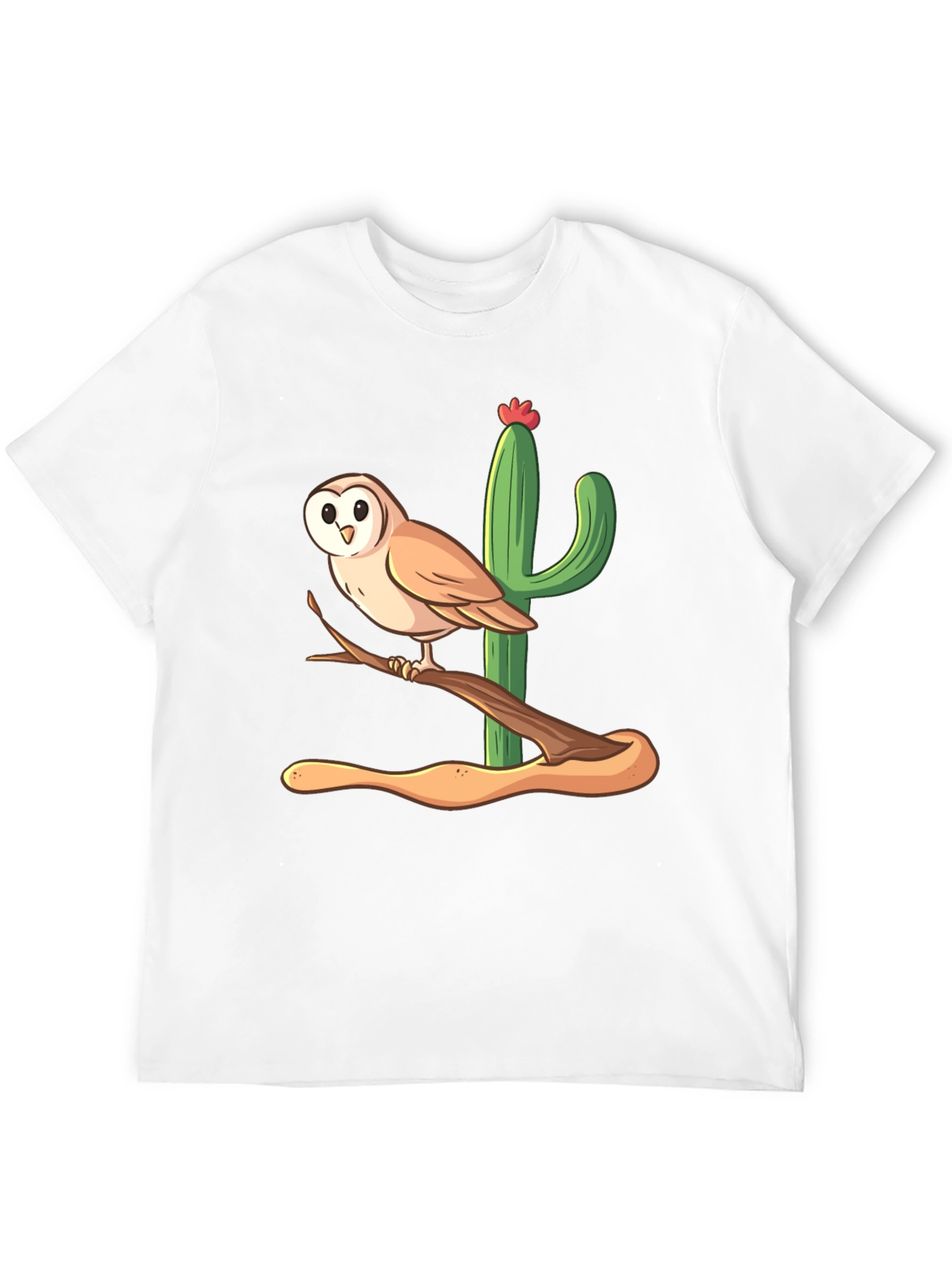Owl & Cactus Graphic Tee - Desert Style Shirt