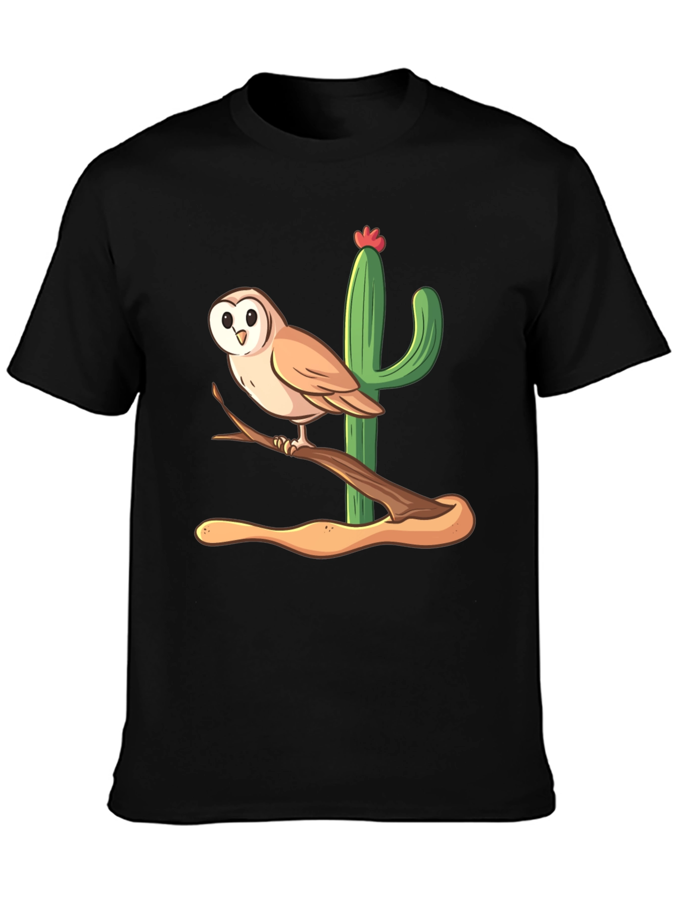 Owl & Cactus Graphic Tee - Desert Style Shirt