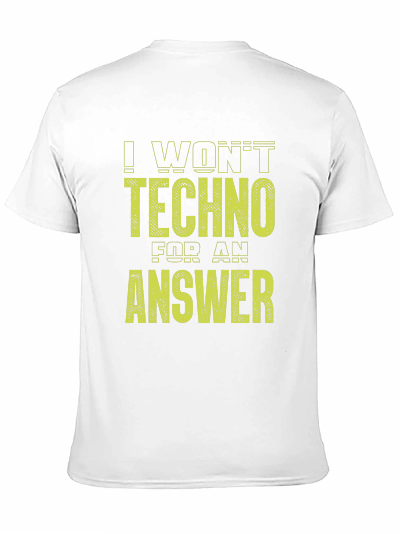 I Wont Techno for an Answer Black Tee