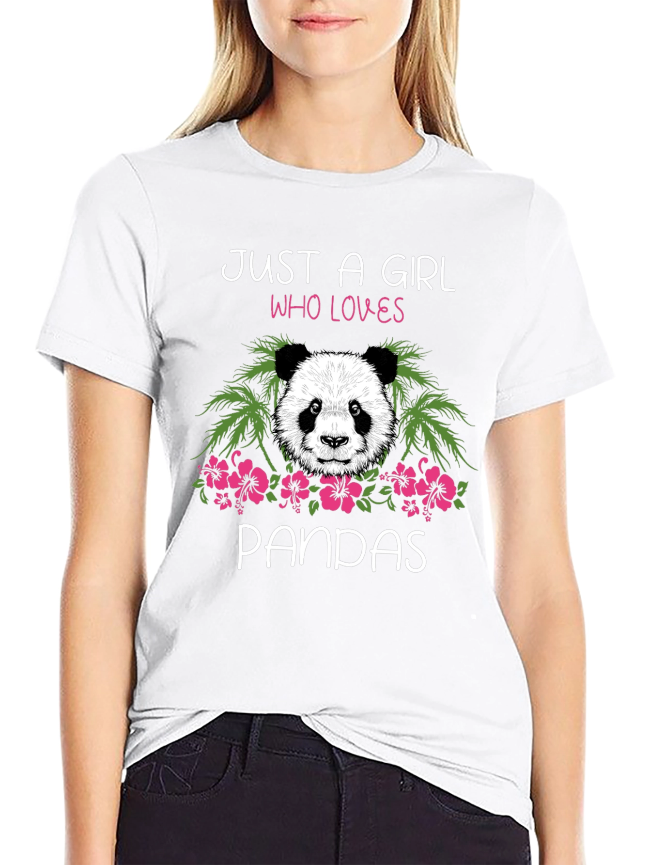 Just a Girl Who Loves Pandas Graphic Tee
