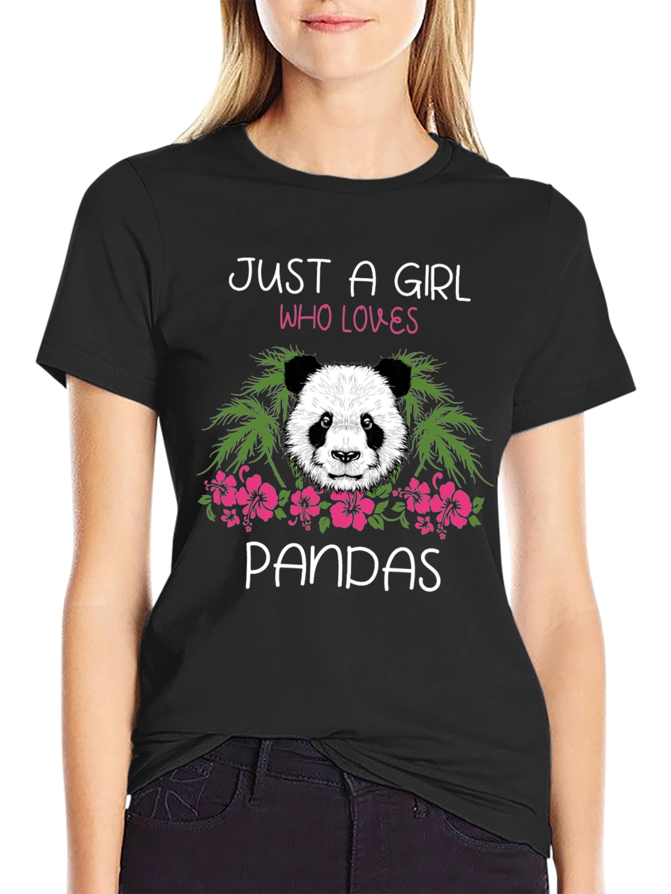 Just a Girl Who Loves Pandas Graphic Tee