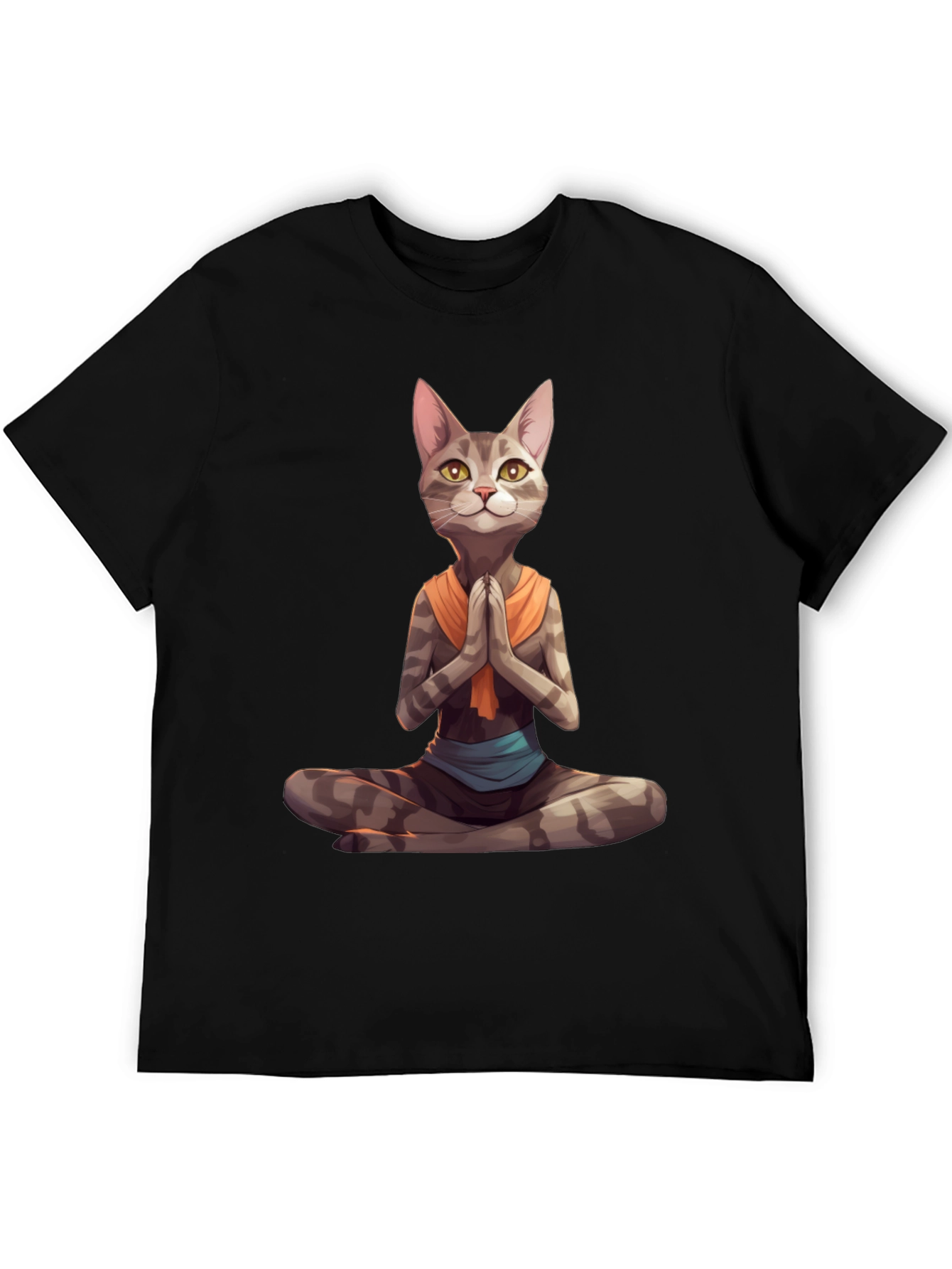 Yoga Cat T-Shirt: Meditating Feline Graphic Tee