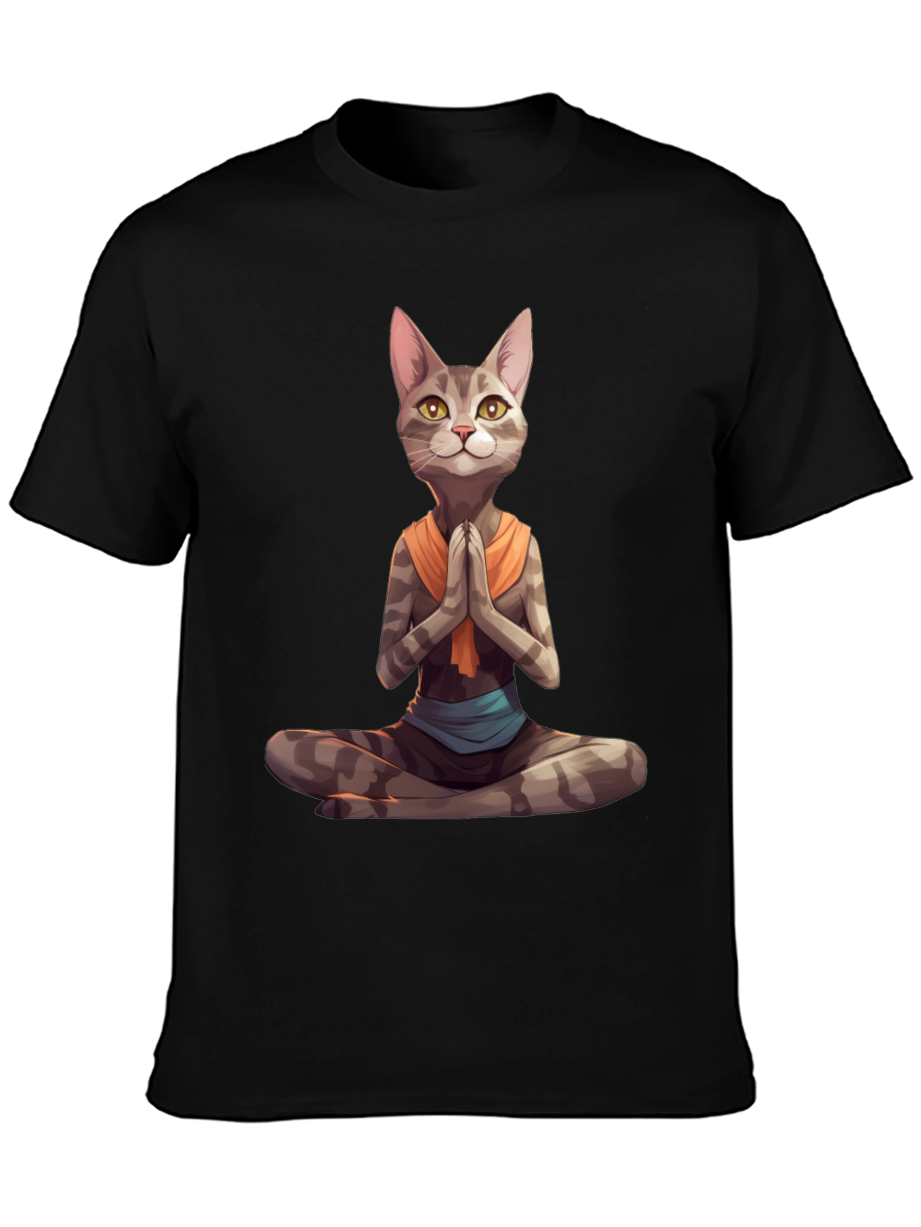 Yoga Cat T-Shirt: Meditating Feline Graphic Tee