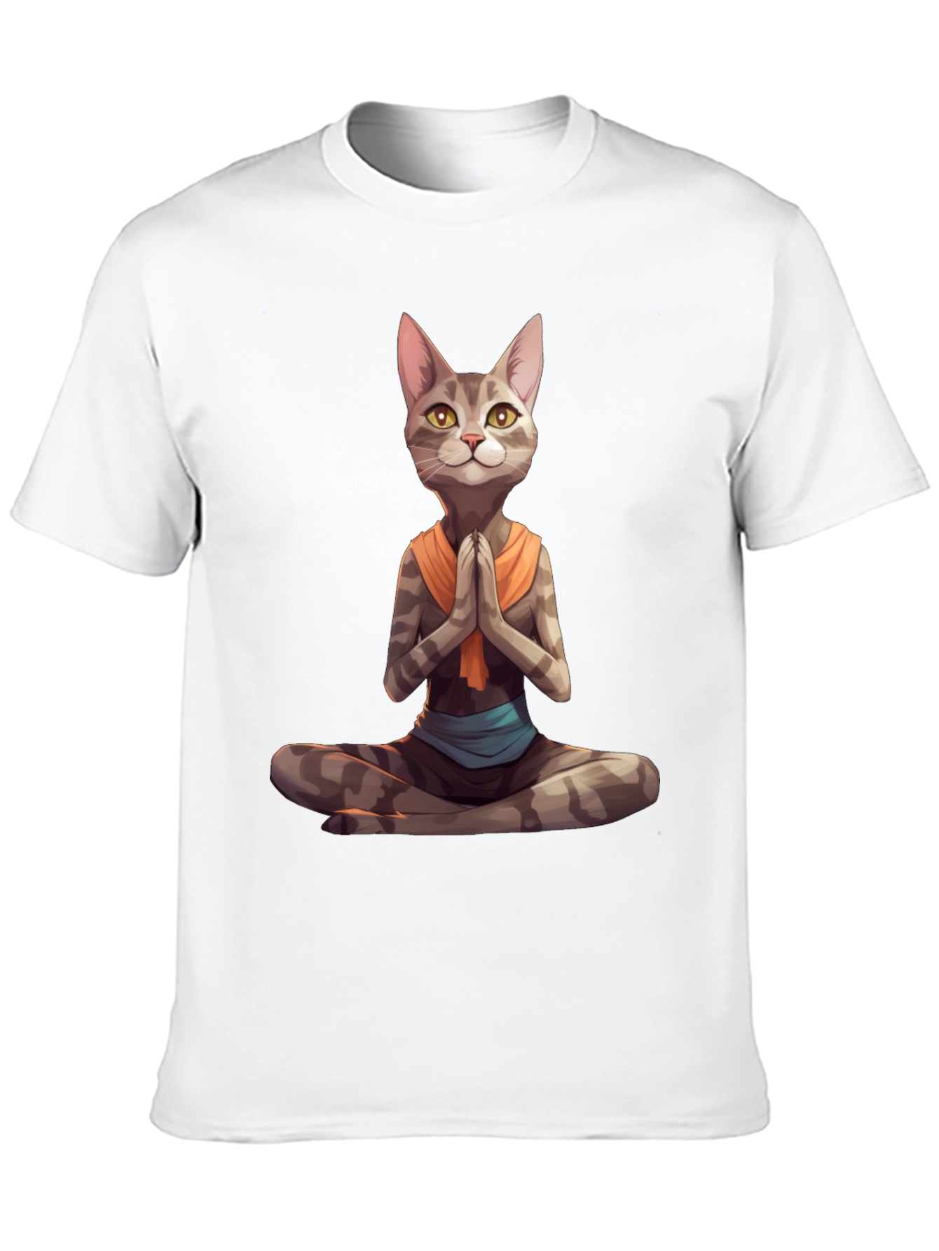 Yoga Cat T-Shirt: Meditating Feline Graphic Tee