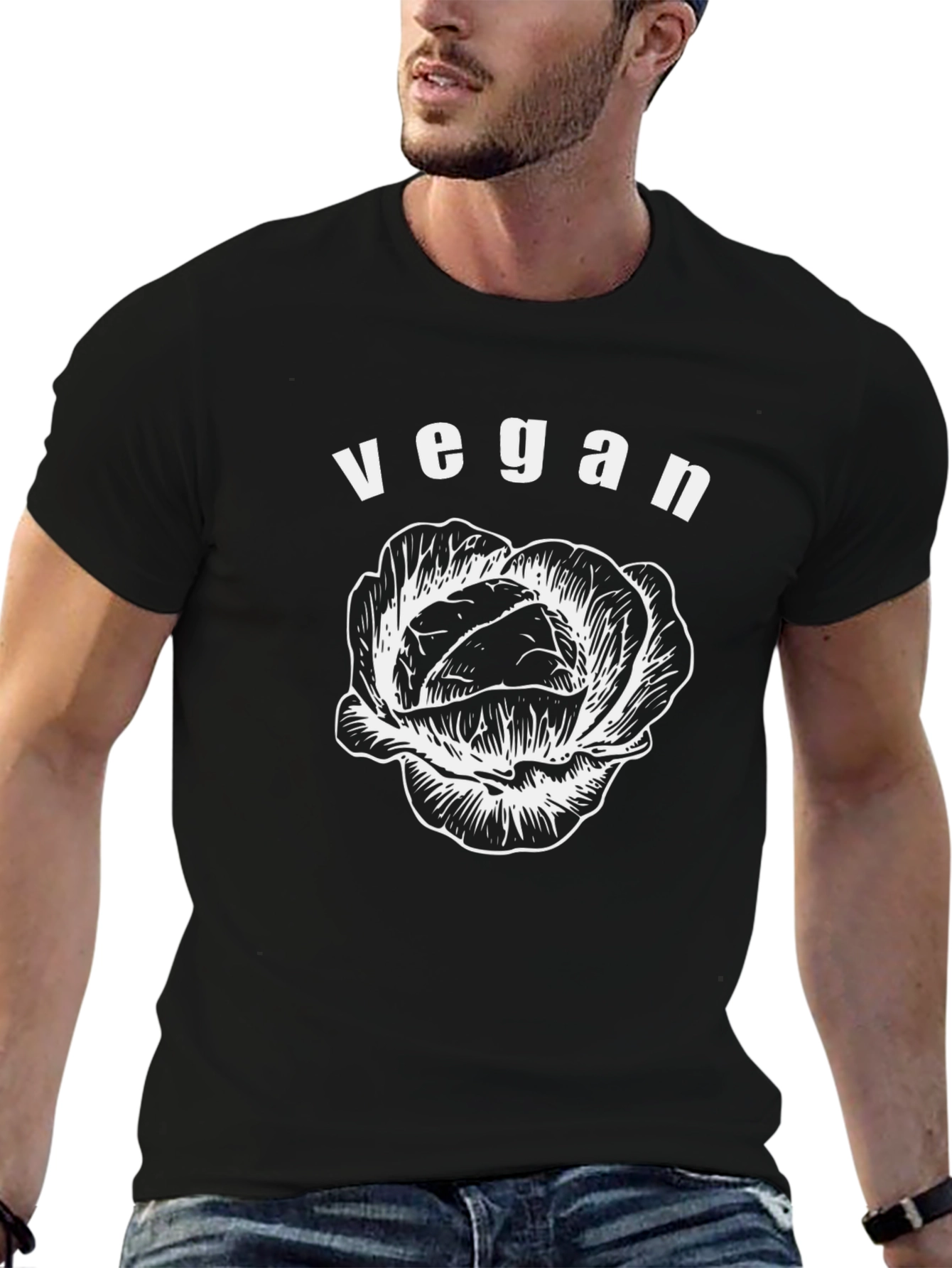 Vegan Cabbage Graphic T-Shirt - Stylish & Comfortable