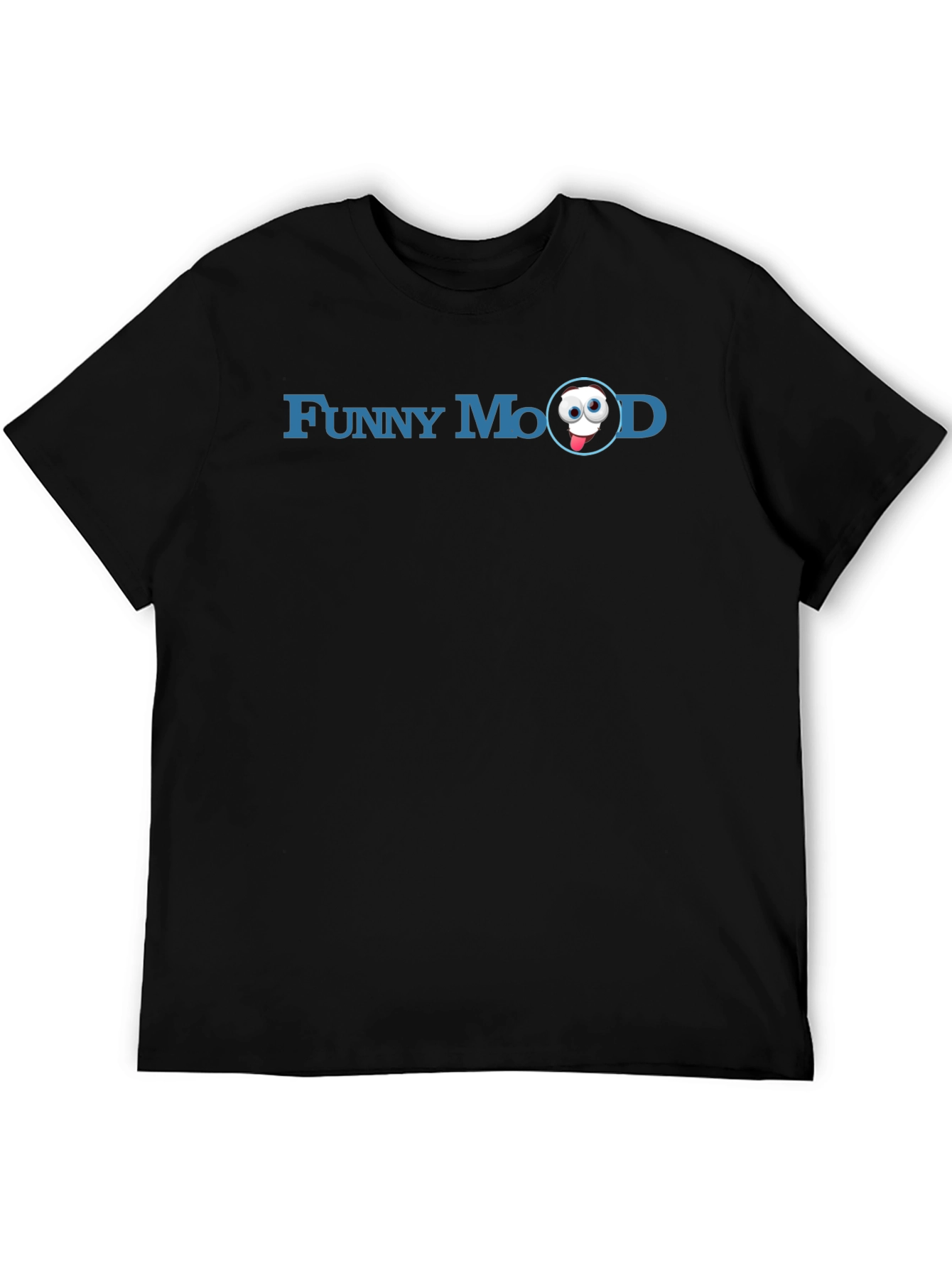 Funny Mood Graphic Tee - Soft Black Cotton T-Shirt