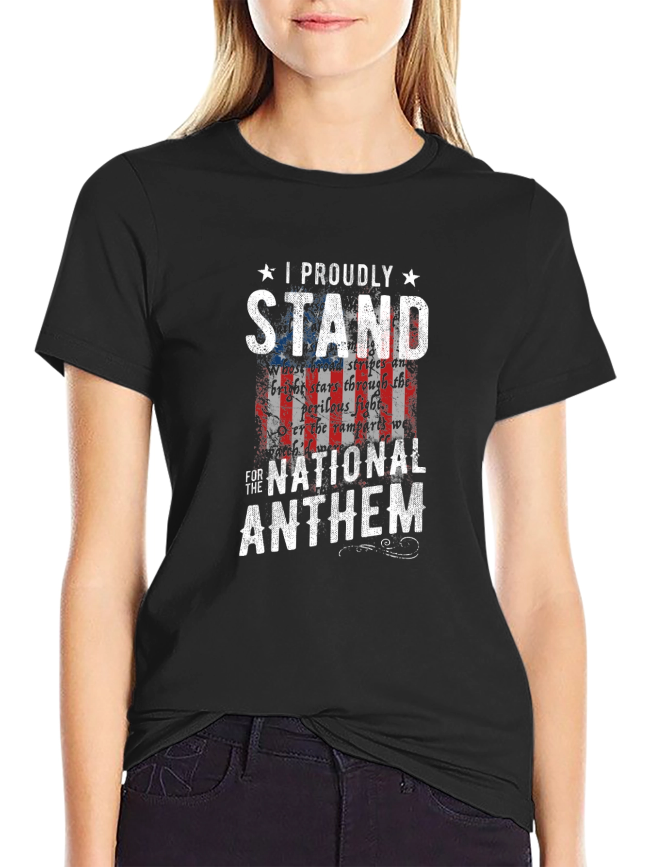 I Proudly Stand for the National Anthem T-Shirt