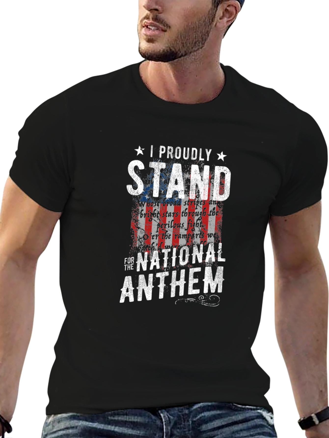I Proudly Stand for the National Anthem T-Shirt