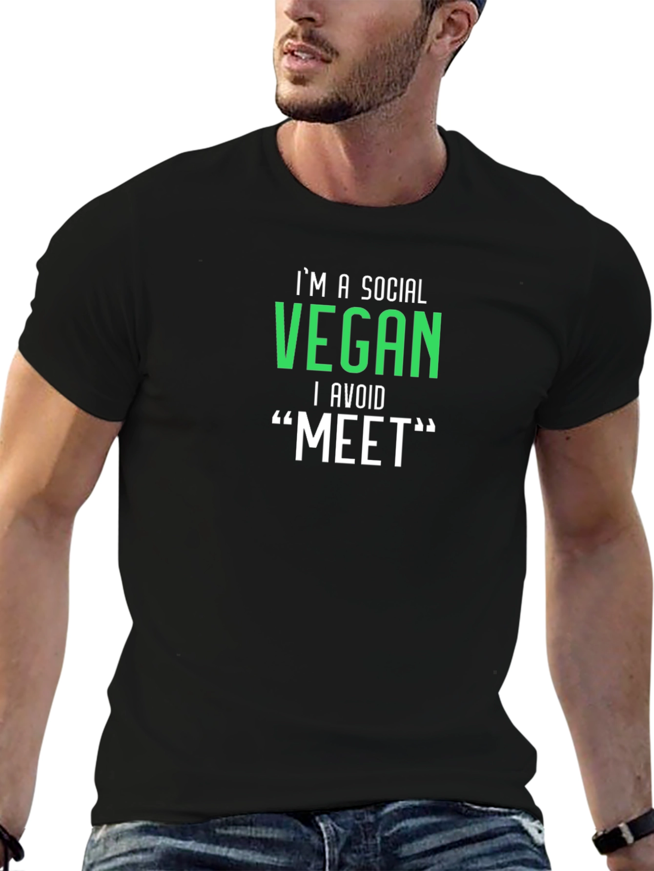 Social Vegan Graphic Tee - Avoid Meat