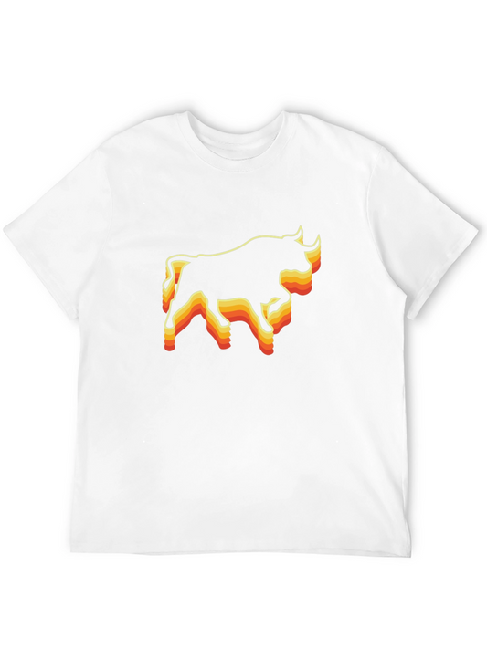 Retro Bull Graphic Tee - Black T-Shirt