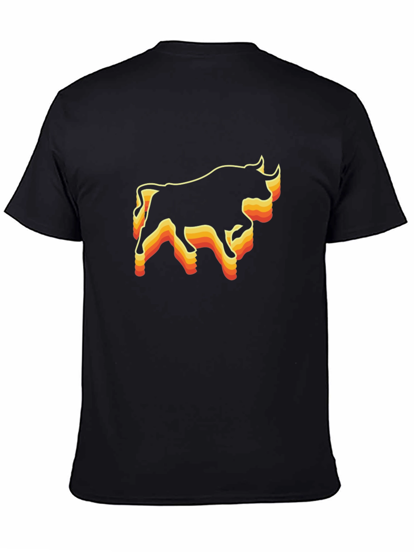 Retro Bull Graphic Tee - Black T-Shirt