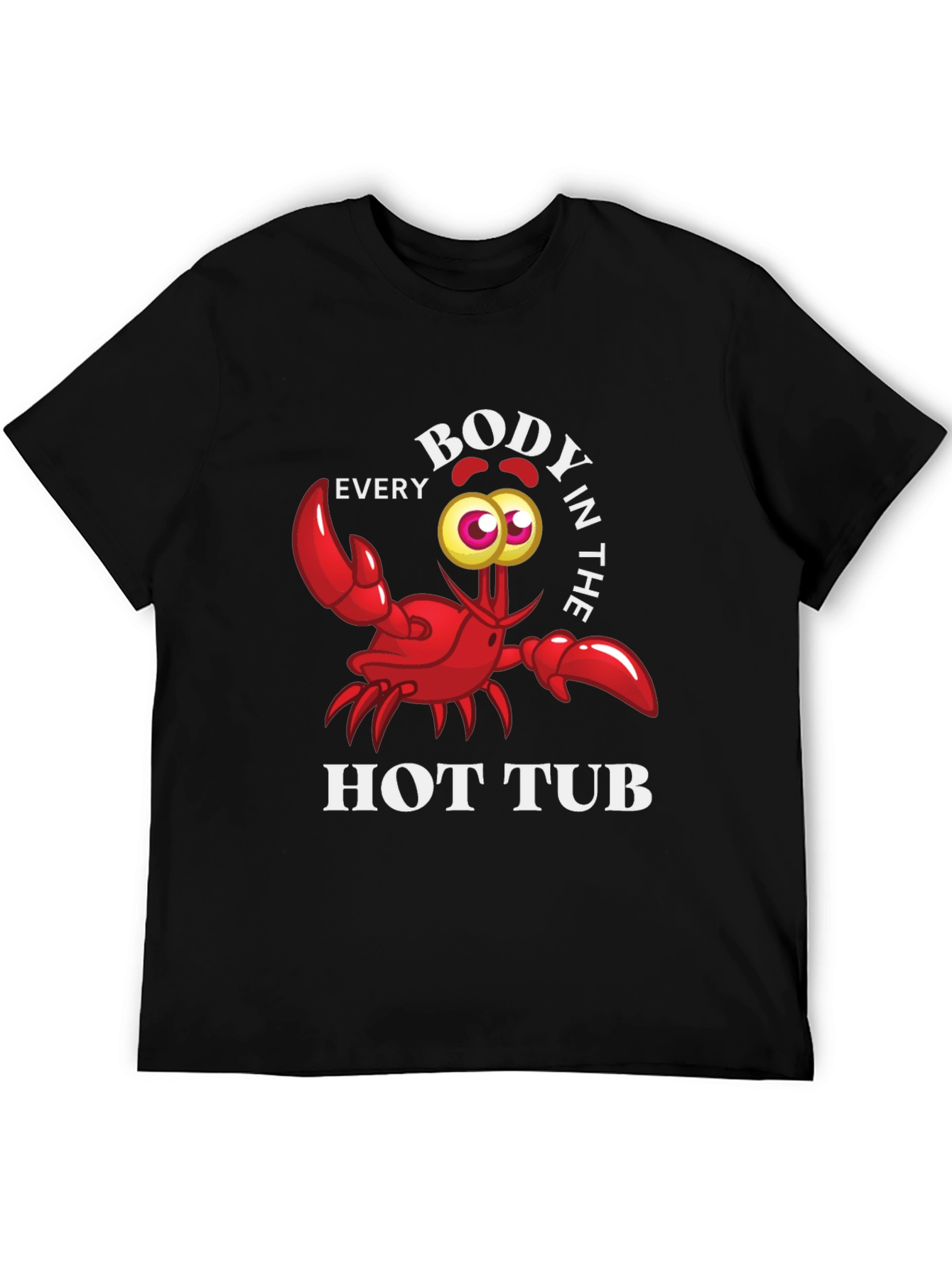 Every Body in the Hot Tub Black Graphic T-Shirt