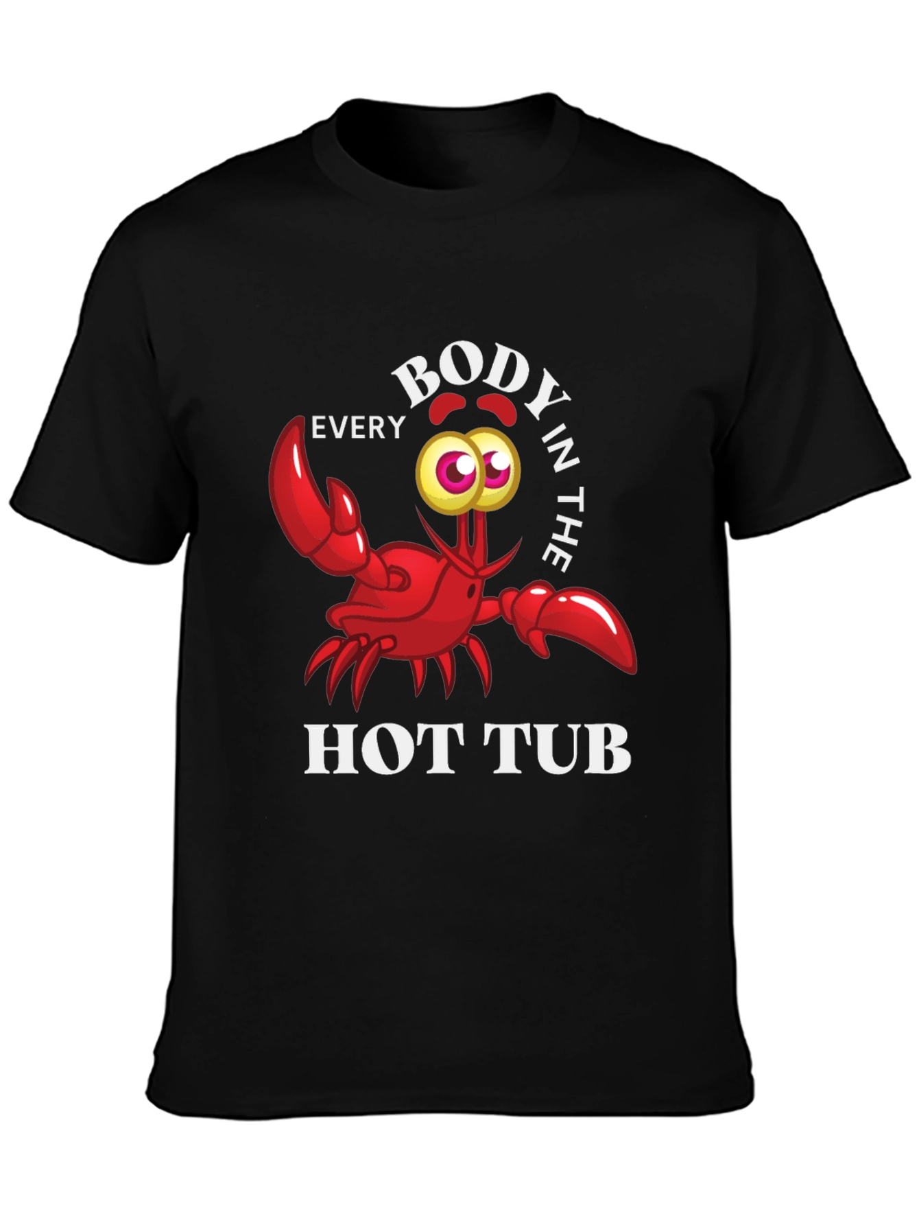 Every Body in the Hot Tub Black Graphic T-Shirt