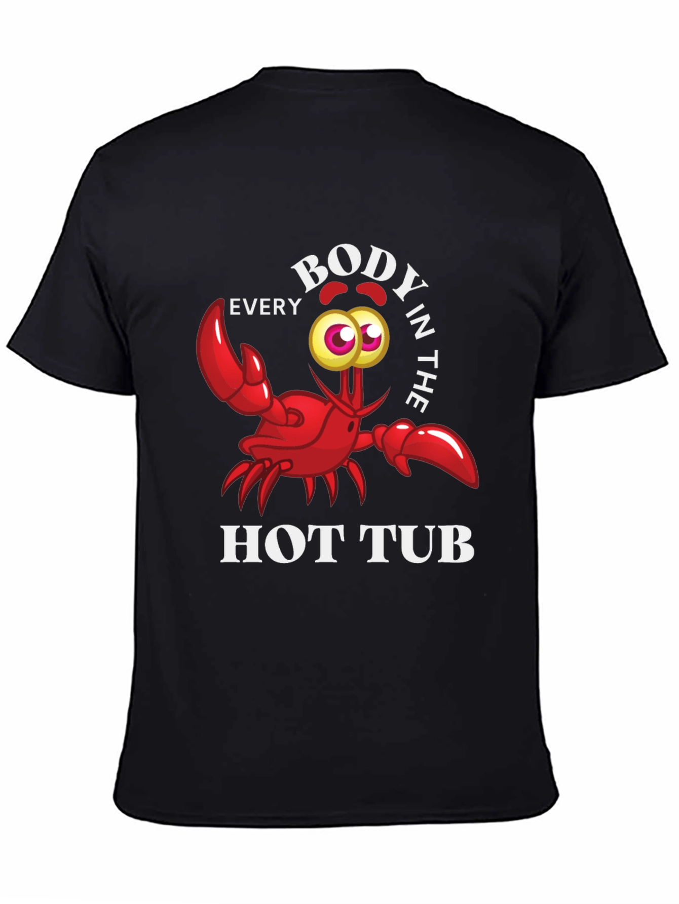 Every Body in the Hot Tub Black Graphic T-Shirt