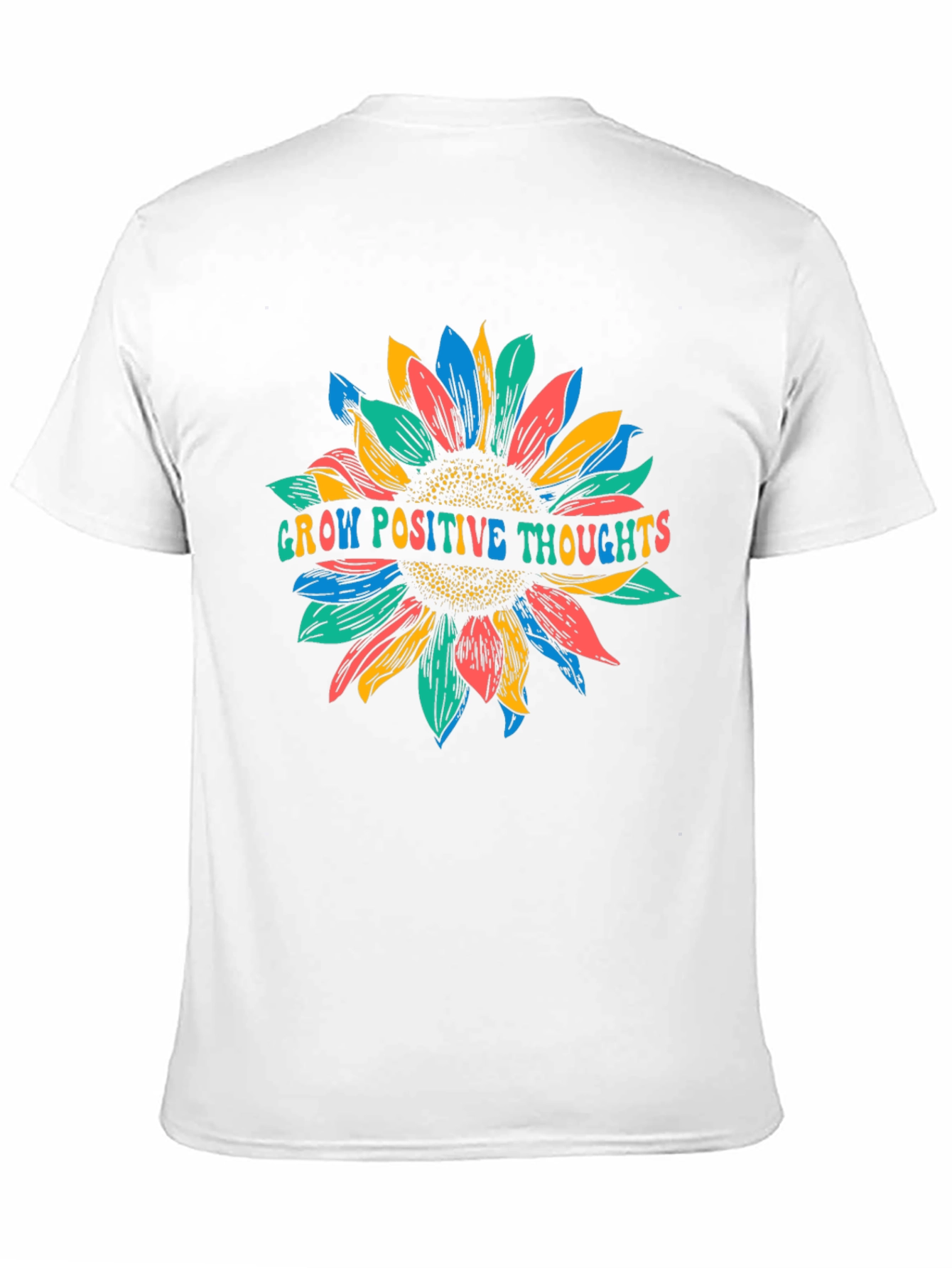 Grow Positive Thoughts Sunflower Graphic T-Shirt