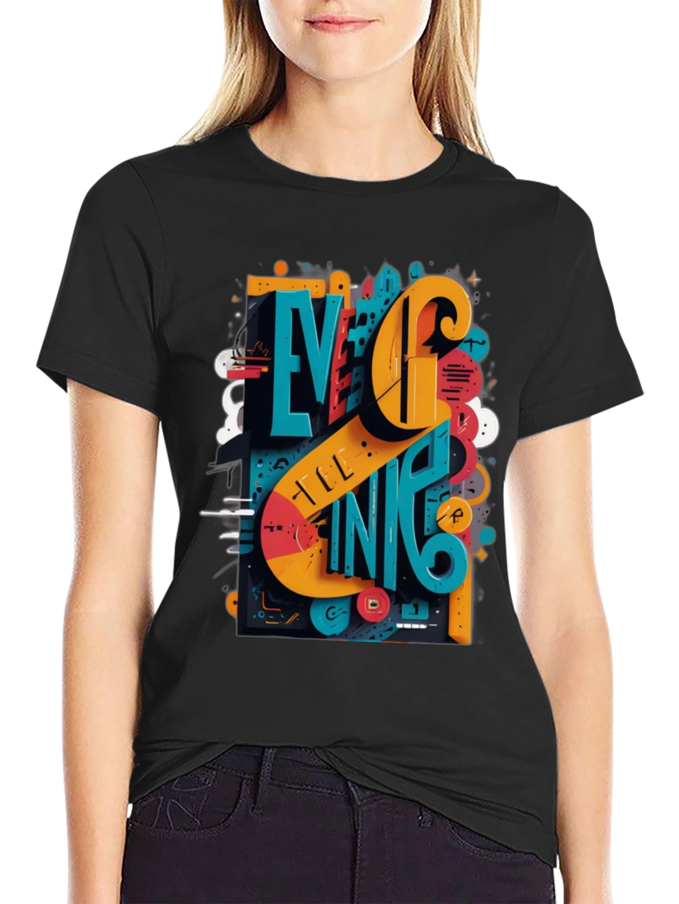 Cool Urban Art Graphic Print T-Shirt