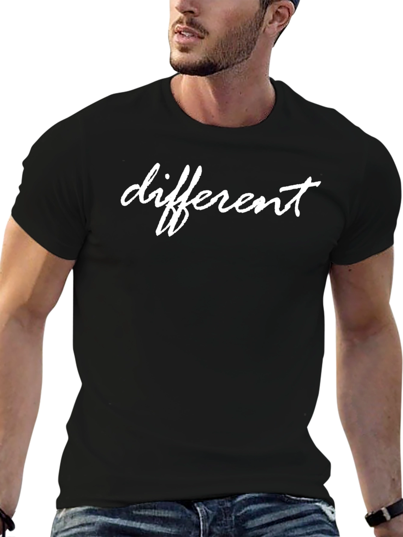 Different Graphic Black T-Shirt - Casual Style