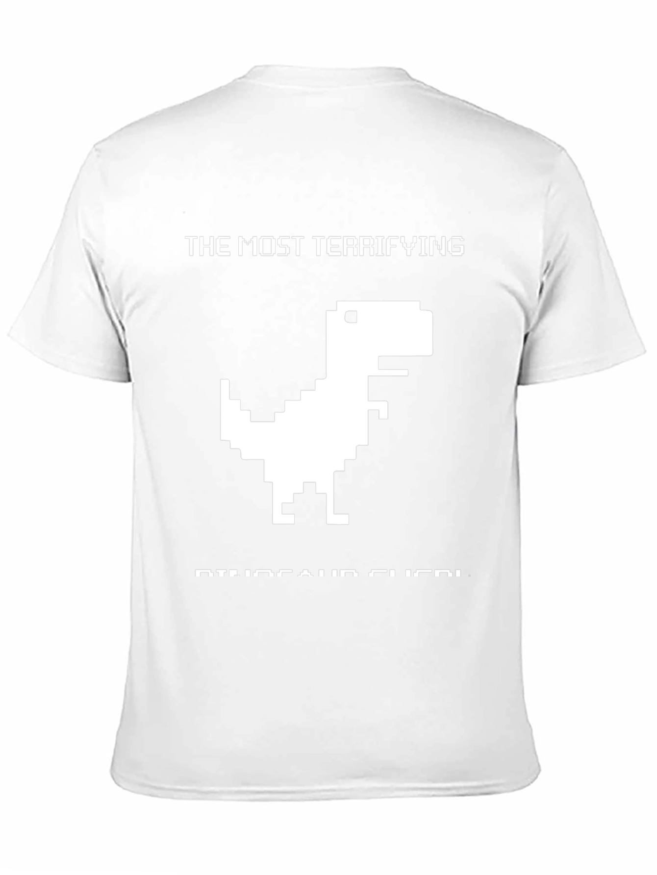 Terrifying Dinosaur Pixel Art Black T-Shirt