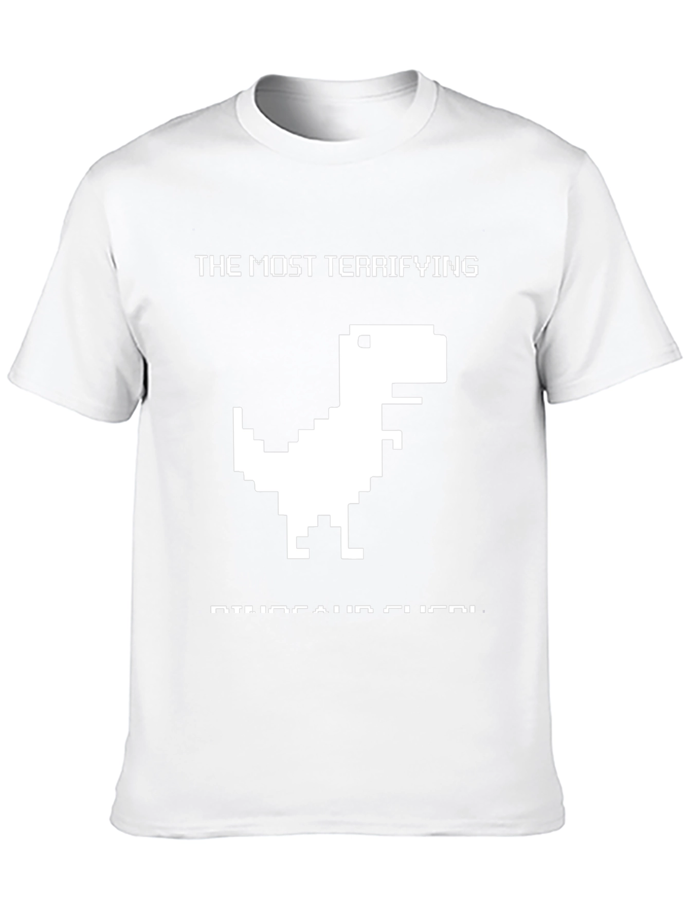 Terrifying Dinosaur Pixel Art Black T-Shirt