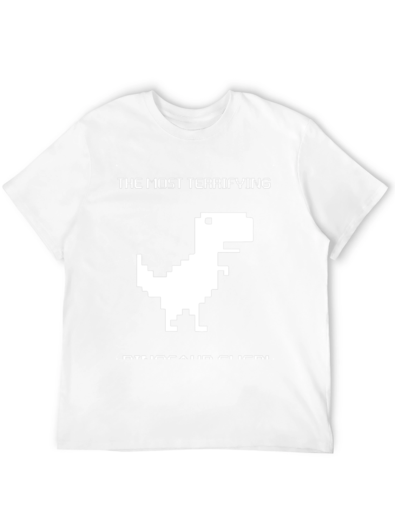 Terrifying Dinosaur Pixel Art Black T-Shirt