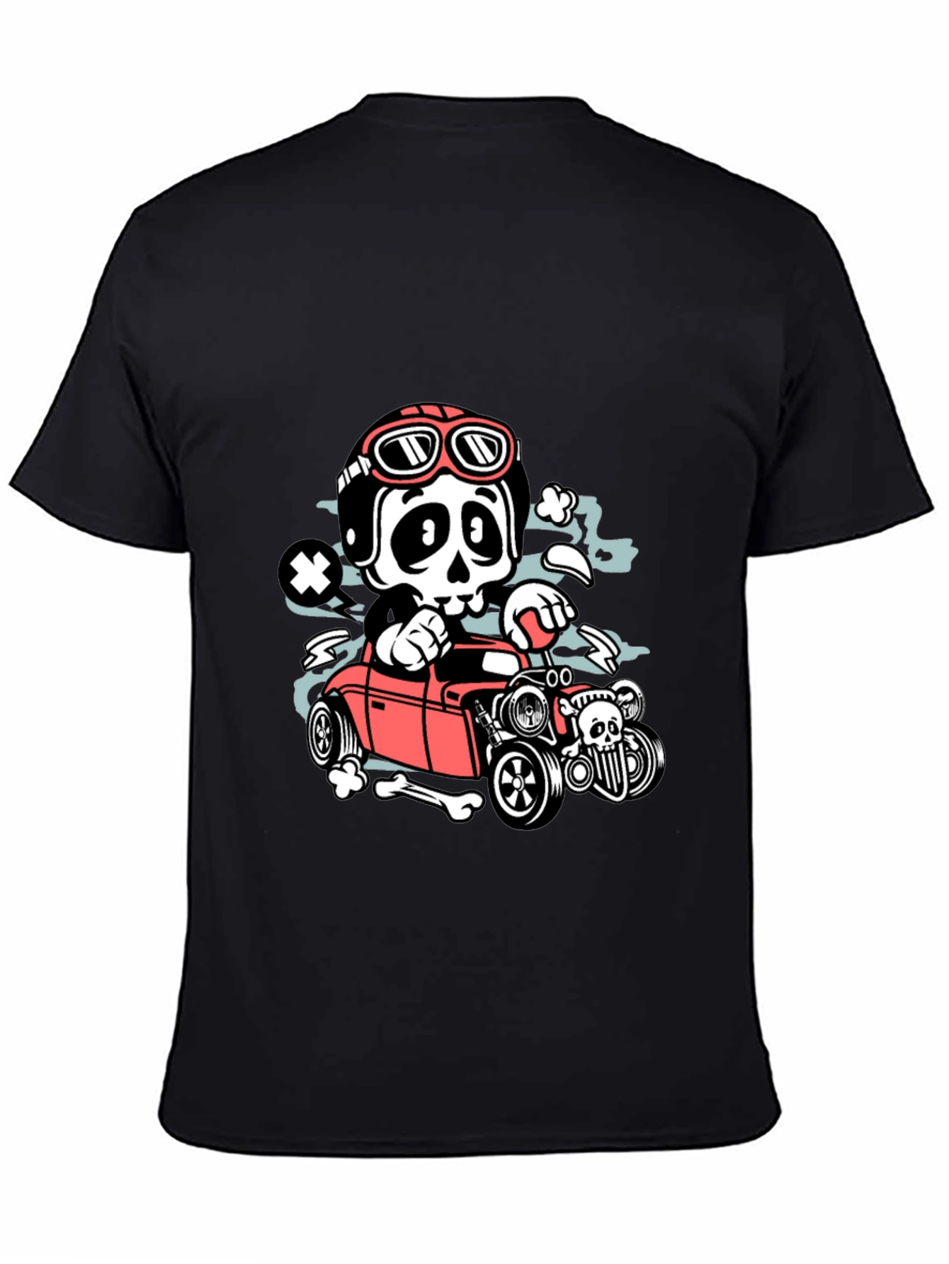 Skull Hot Rod T-Shirt - Rocker Style