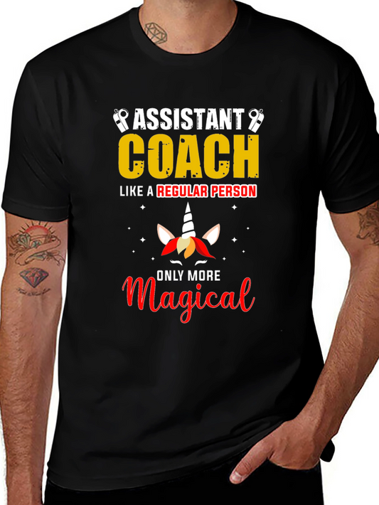 Assistant Coach Unicorn Graphic T-Shirt